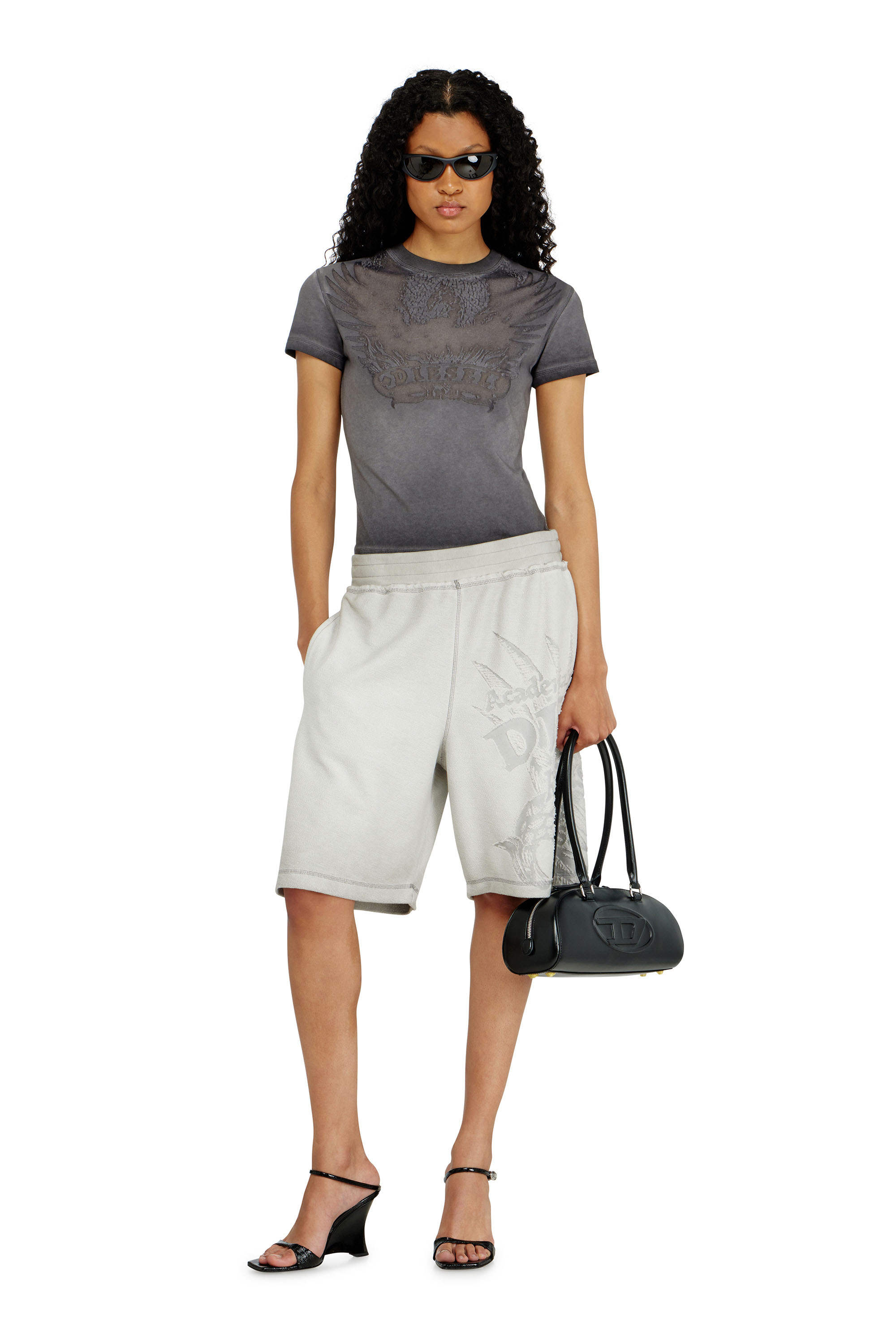 Diesel - T-ILA-AA7, Female's Tシャツ in ダークグレー - 1