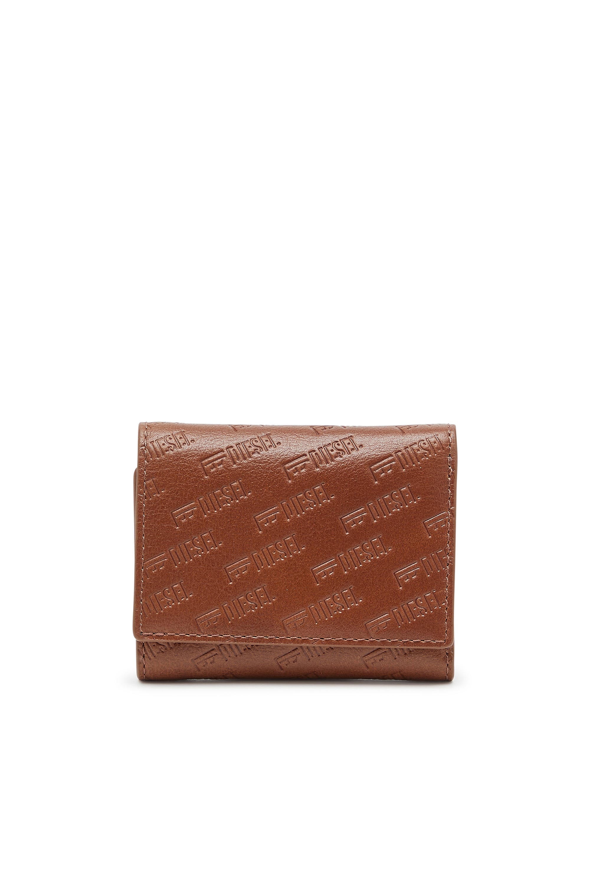 Diesel - MONOGRAM TRI-FOLD COIN S 3D, Male's 三つ折りウォレット in ブラウン - 1