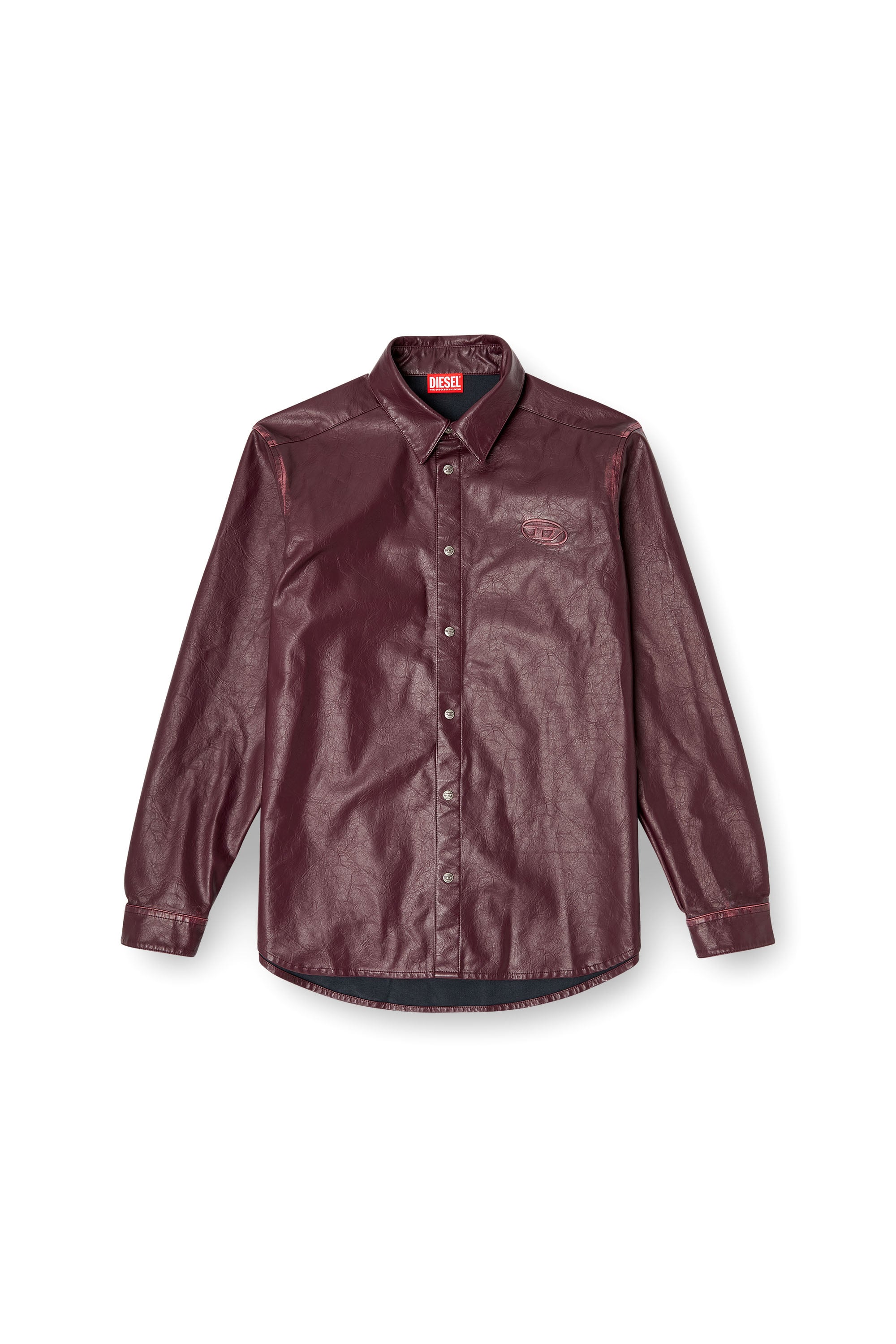 Diesel - FR-S-SIMPLY, Male's メンズ シャツ in バーガンディー - 3