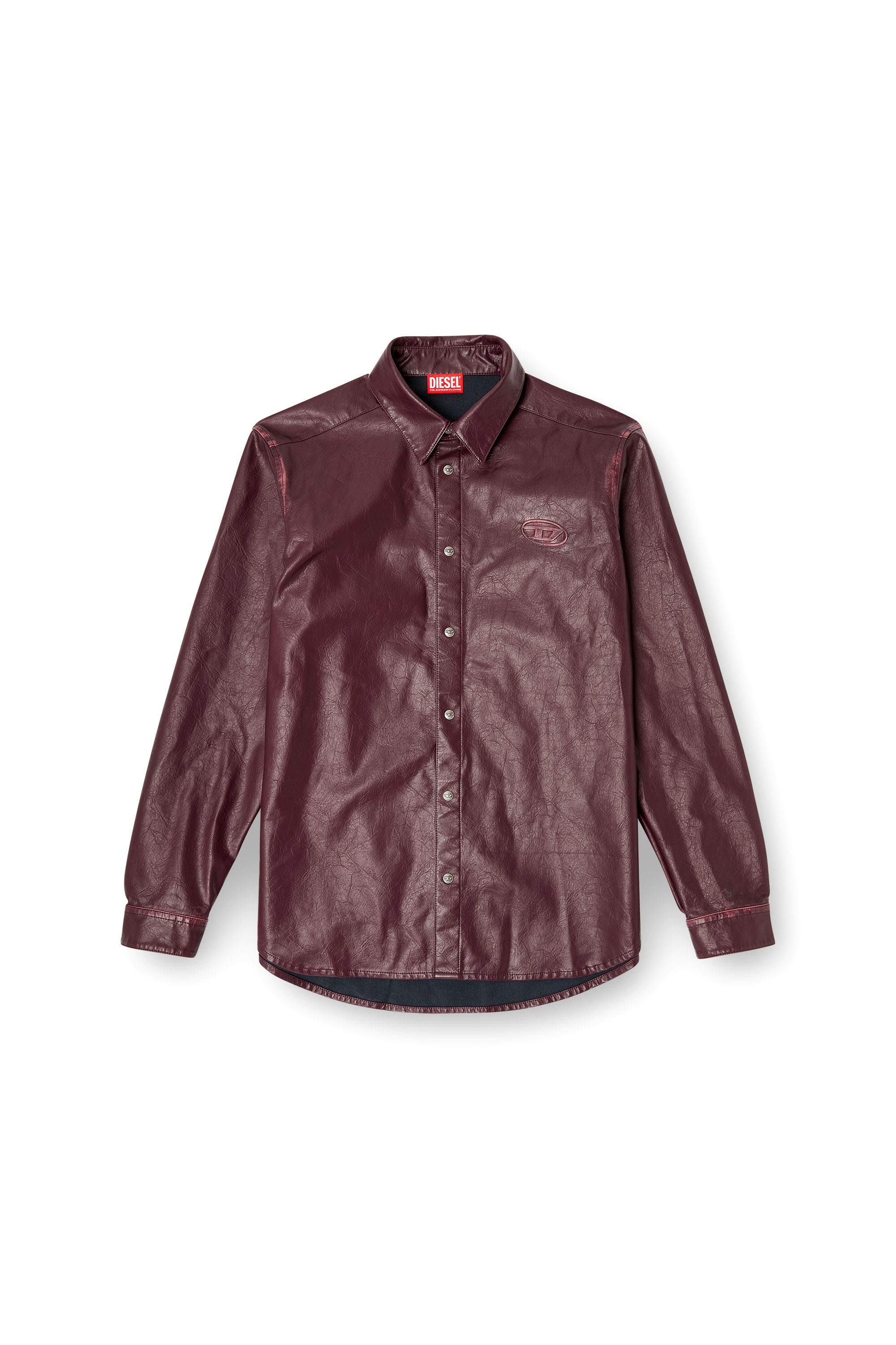 Diesel - FR-S-SIMPLY, Male's メンズ シャツ in バーガンディー - 2