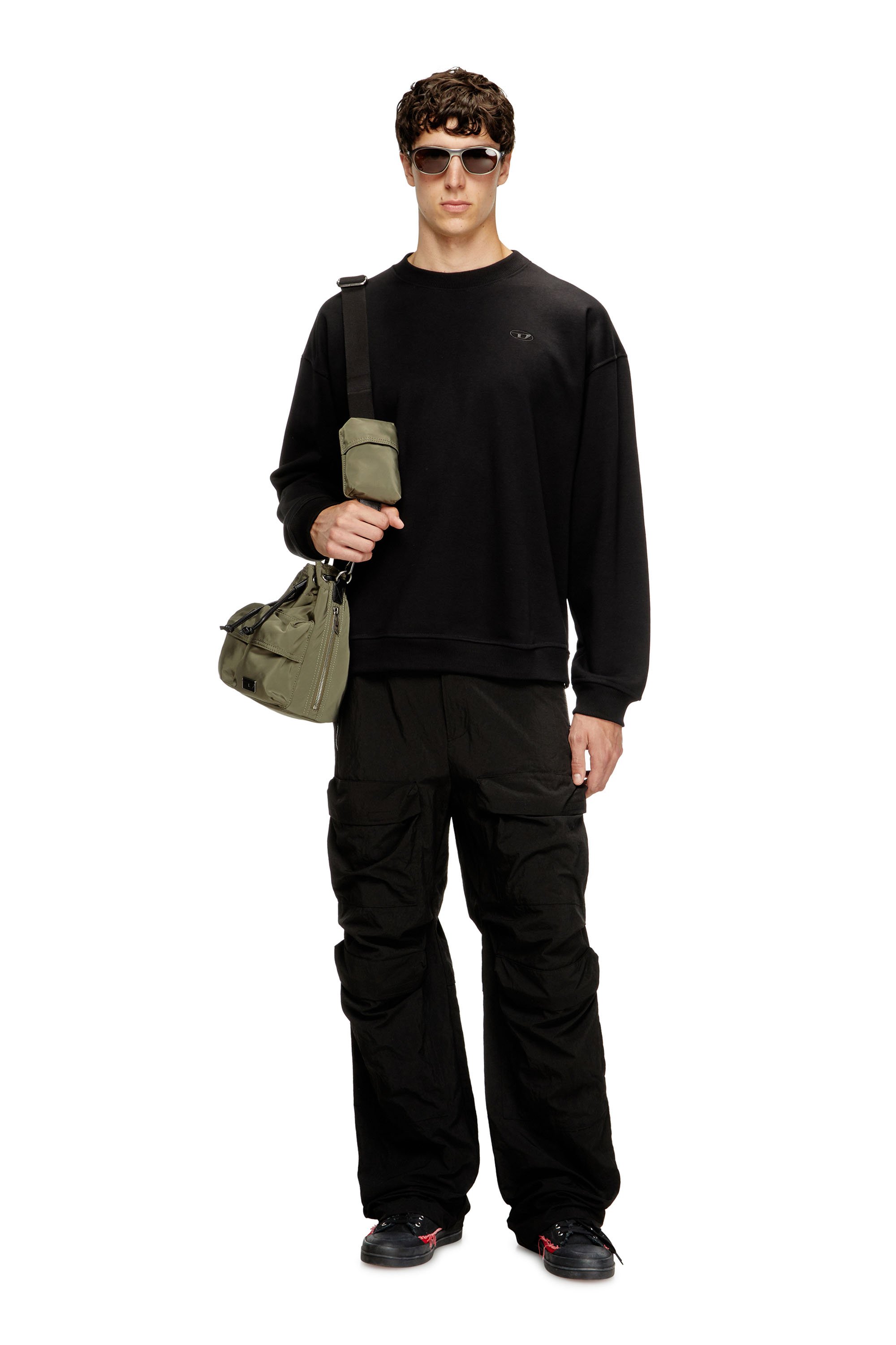 Diesel - S-BOXT-T2, Male's Sweatshirt with Oval D logo in ブラック - 2