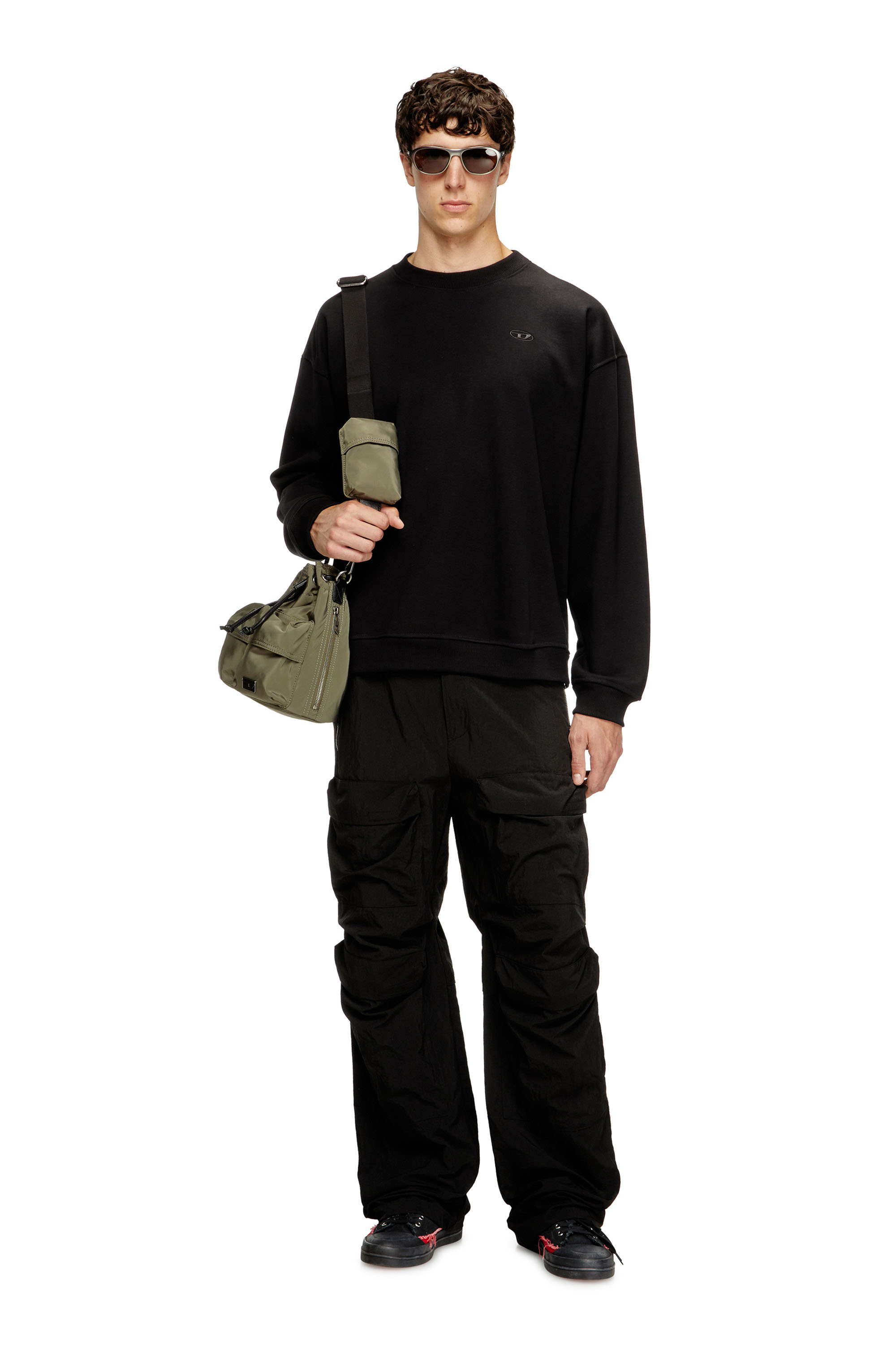 Diesel - S-BOXT-T2, Male's プルオーバースウェット in ブラック - 1