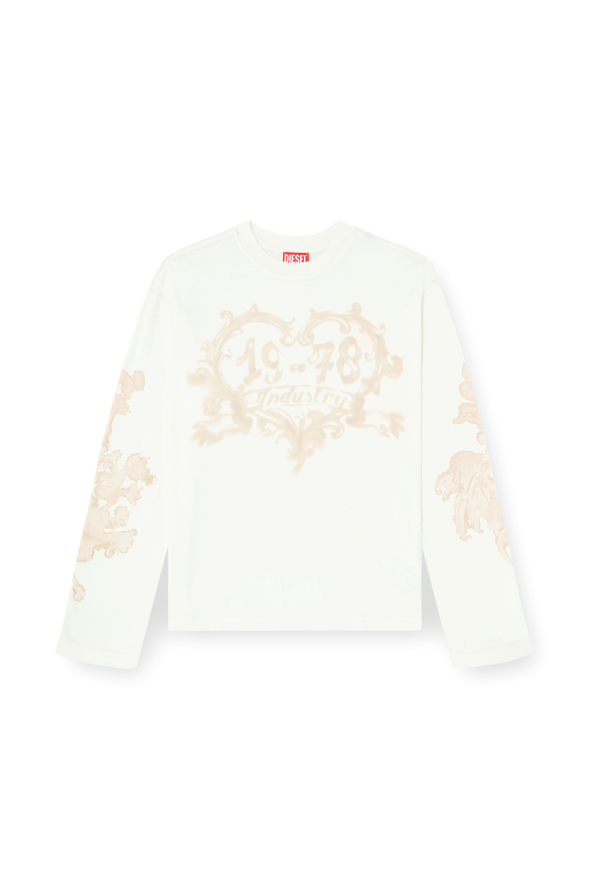 Diesel - T-HILARY-LS-AA1, Female's 長袖Tシャツ in ホワイト/ピンク - 3