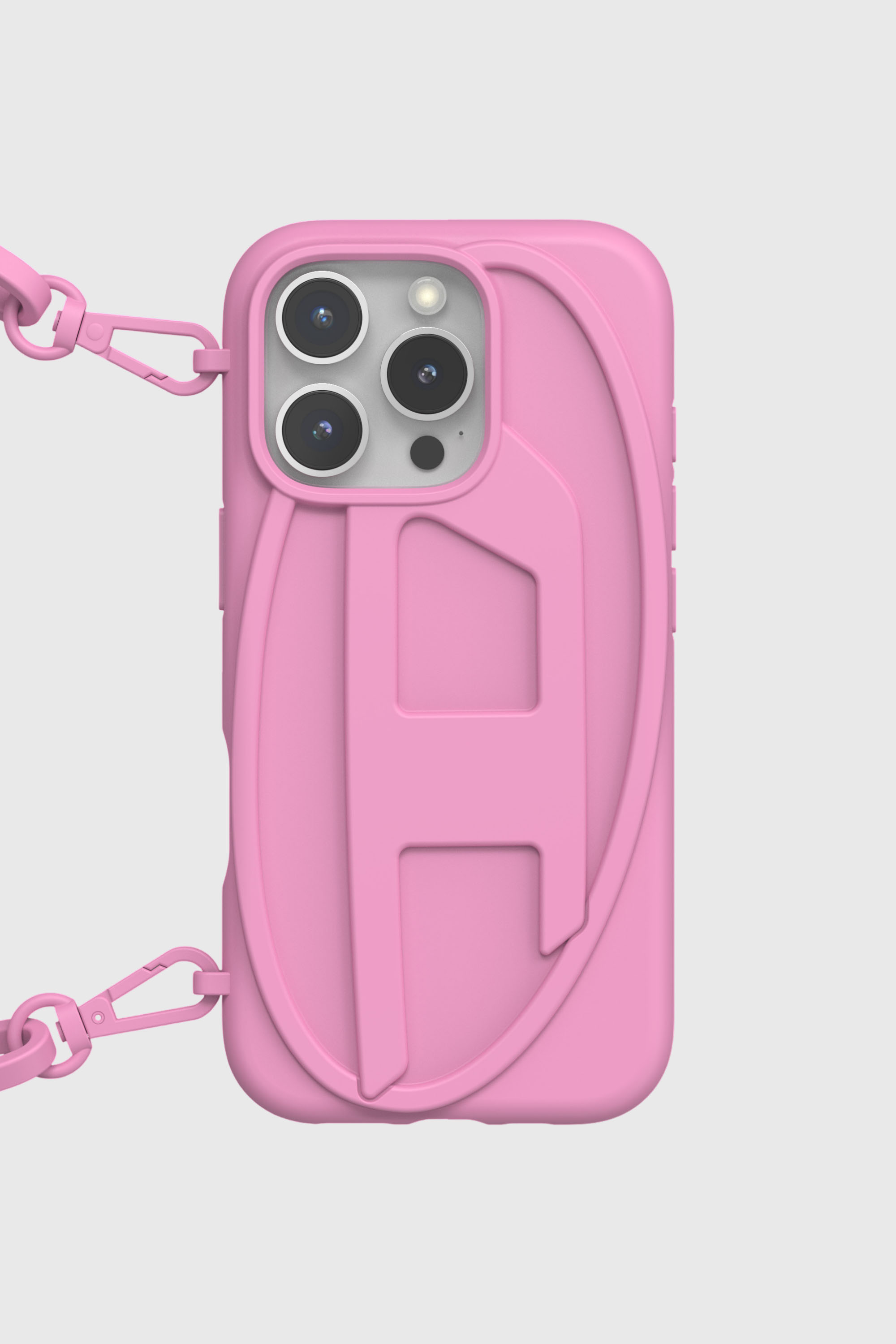 Diesel - 60176  MOULDED CASE, Unisex's Oval D Chain Case for iP 16 Pro in ピンク / ホワイト - 3