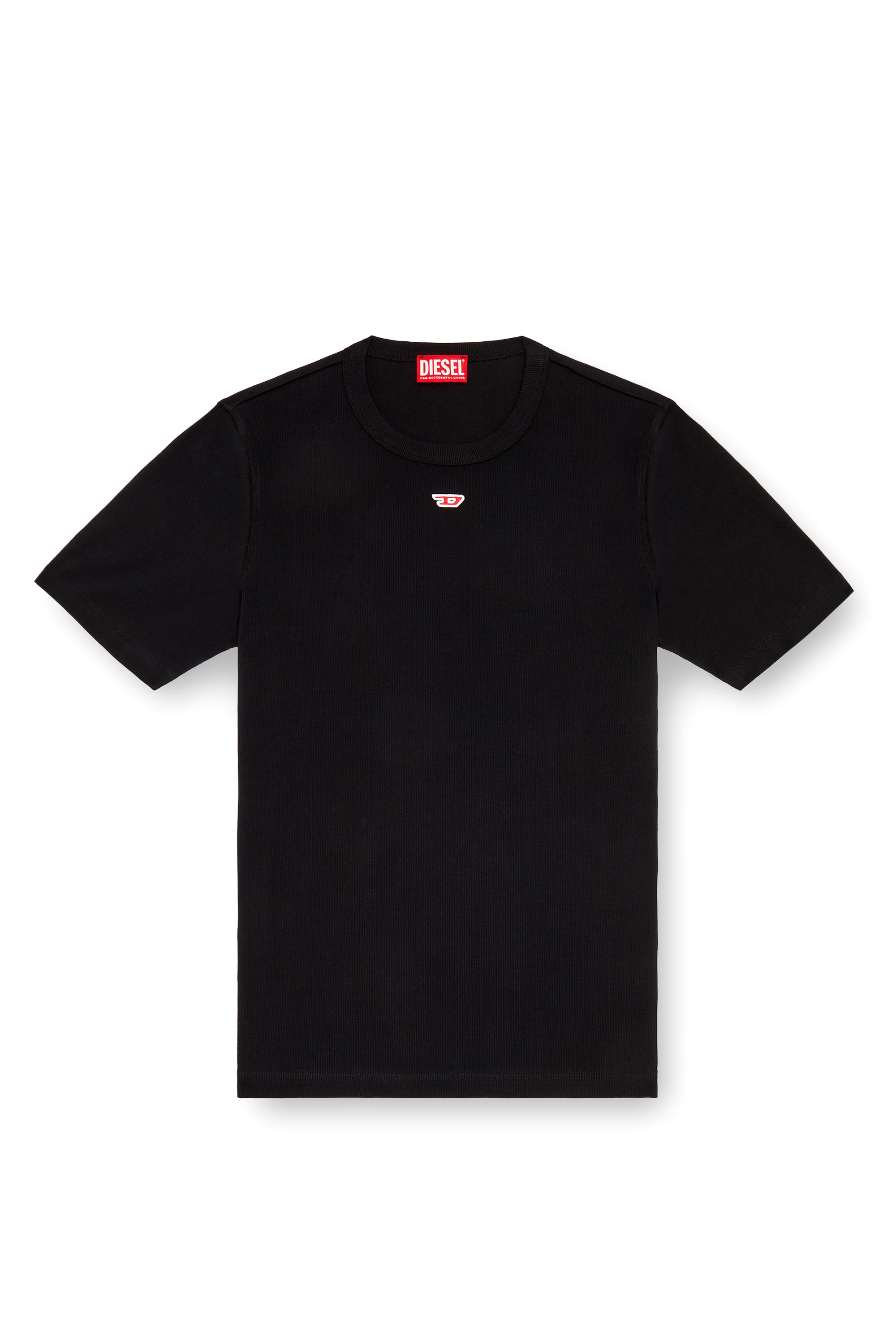 Diesel - D-RIBBER-N, Male's Tシャツアイコニックロゴスリムフィット in ブラック - 3