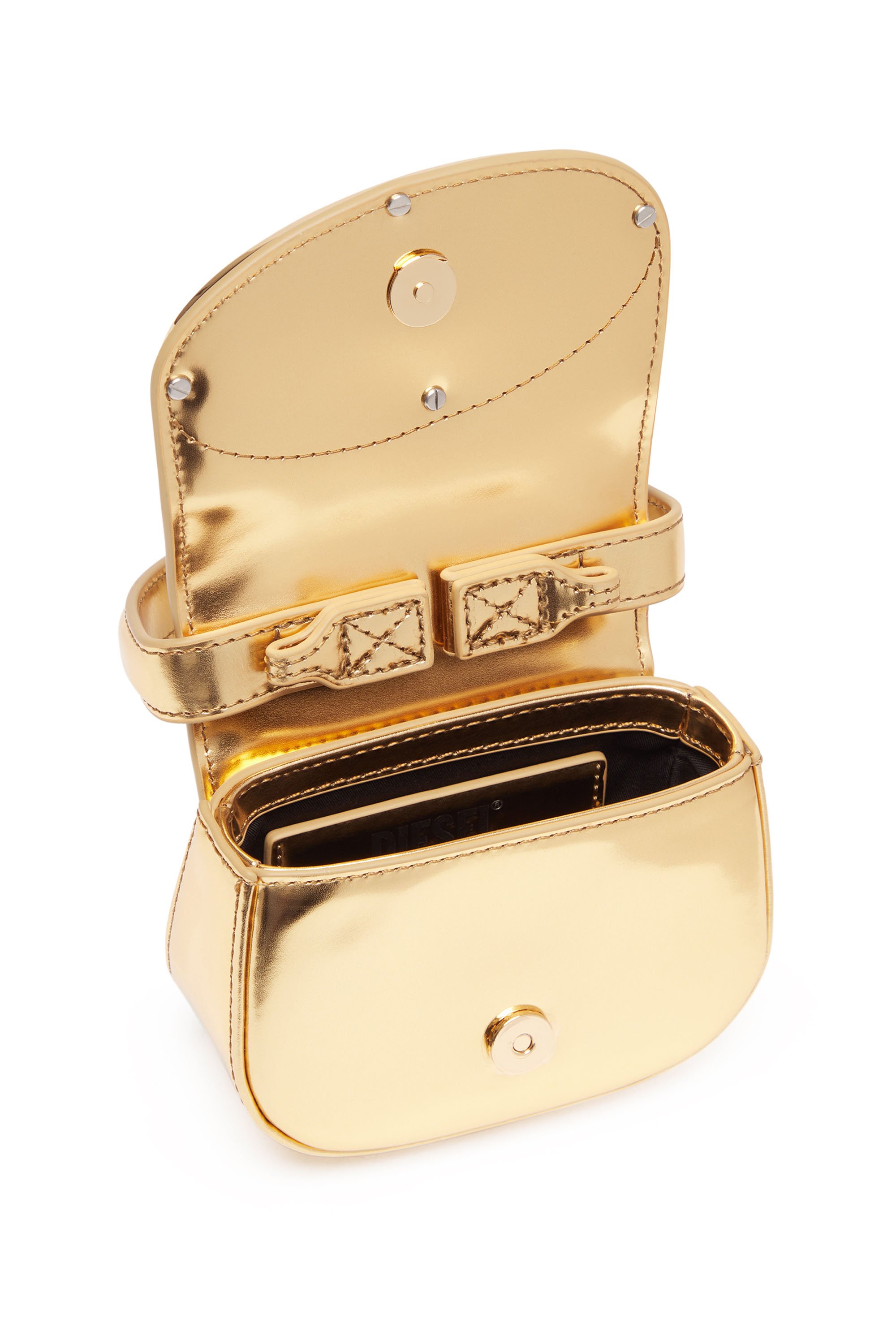 Diesel - 1DR-XS-S, Female's カウレザーショルダーバッグXS in ゴールド - 4