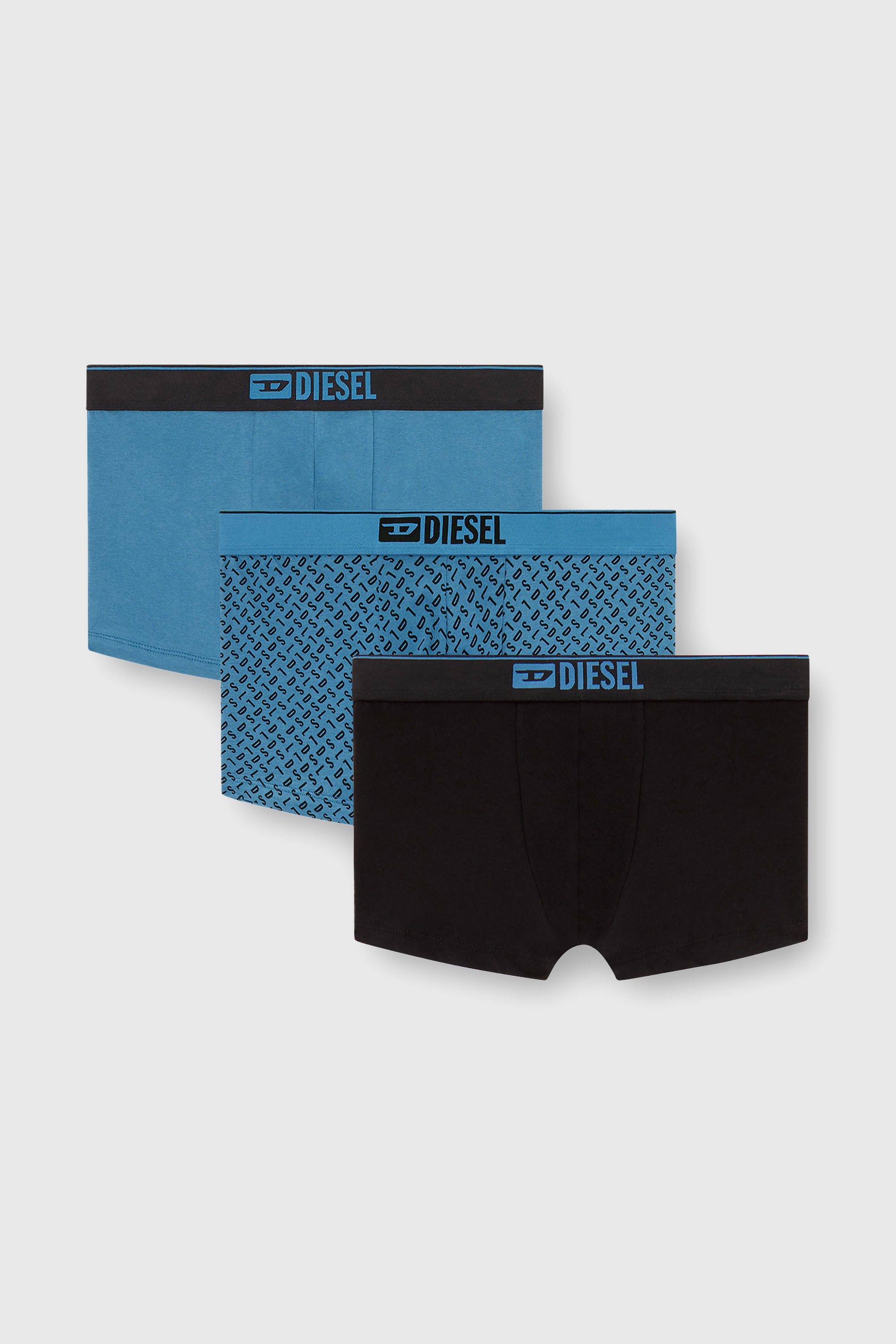 Diesel - DAMIEN-D-BOX-3PACK, Male's ボクサーパンツ 3枚パック in ブルー - 1