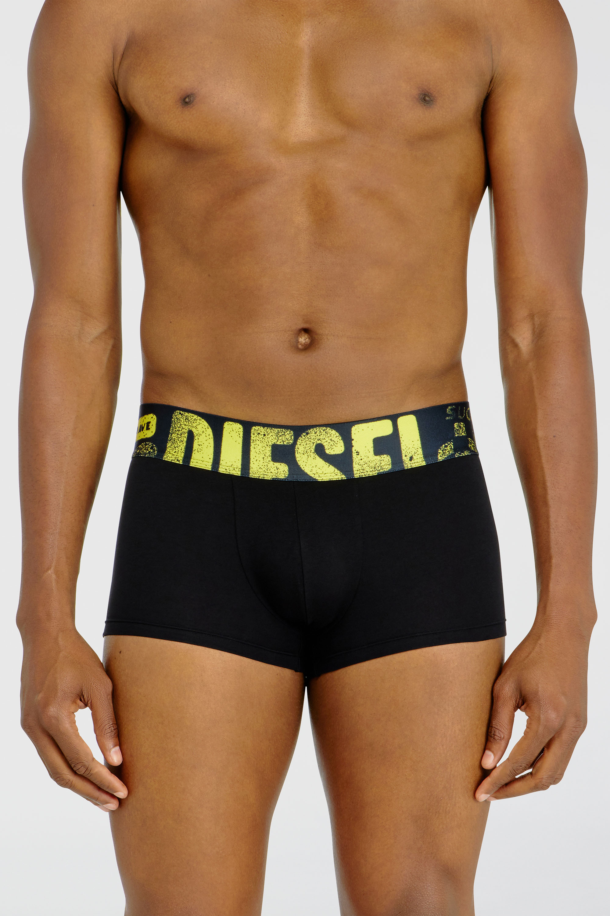 Diesel - DAMIEN-D-POP-55, Male's ボクサーパンツ in ブラック/イエロー - 3