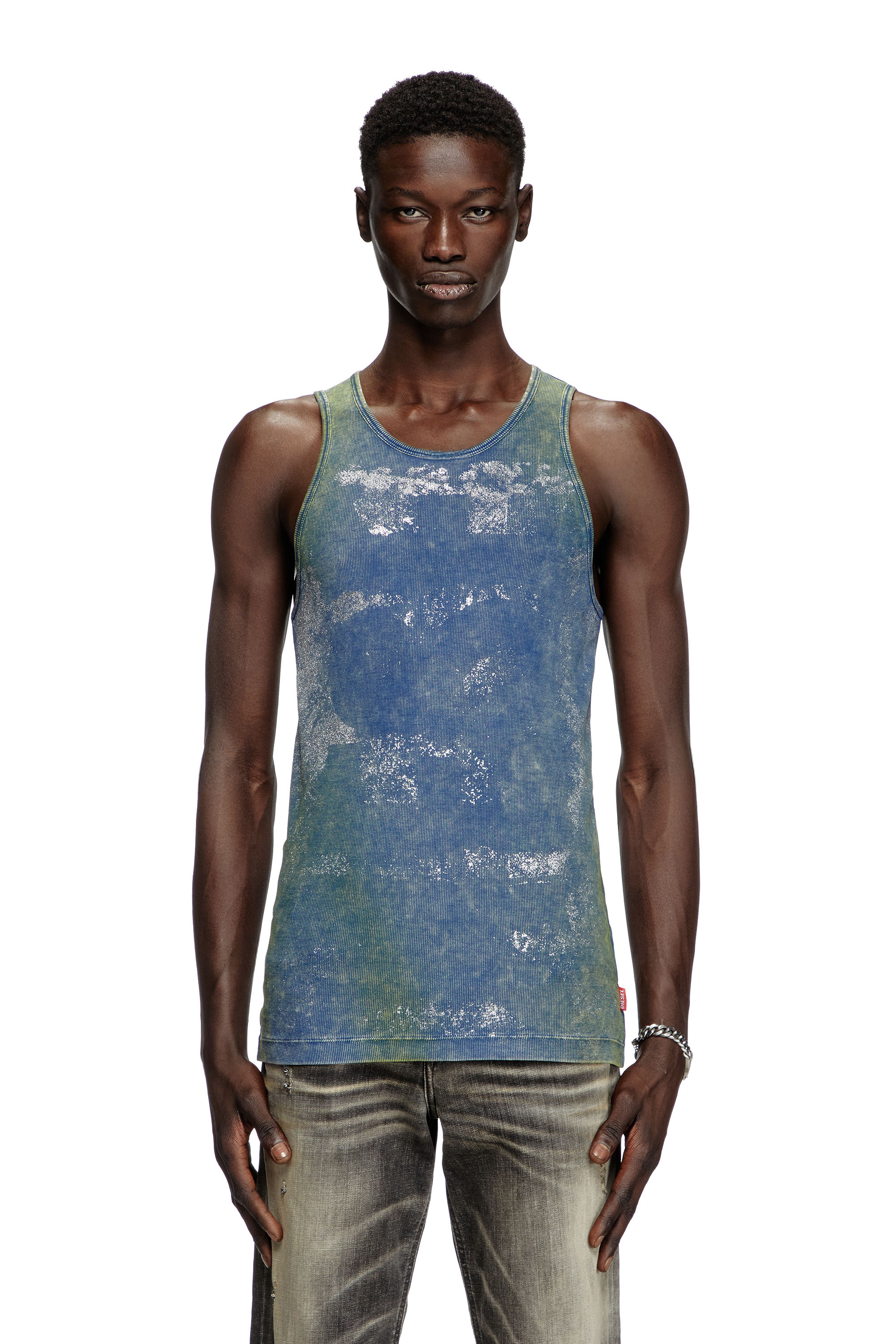 Diesel - T-LIFTY-R3, Male's Slim fit tank in ブルー - 1