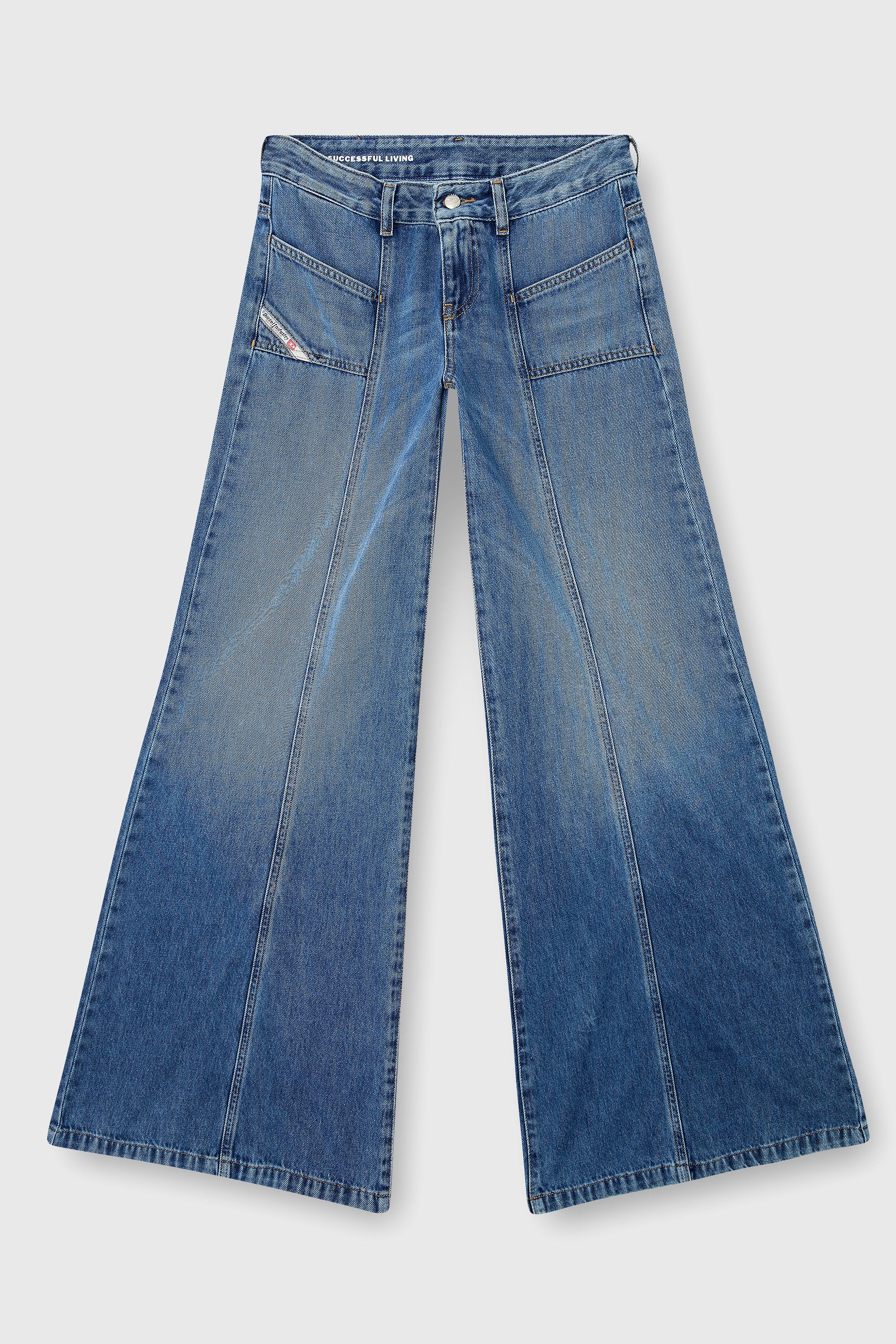 Diesel - Female's Flare Jeans D-Akii 09M56, ミディアムブルー - 2