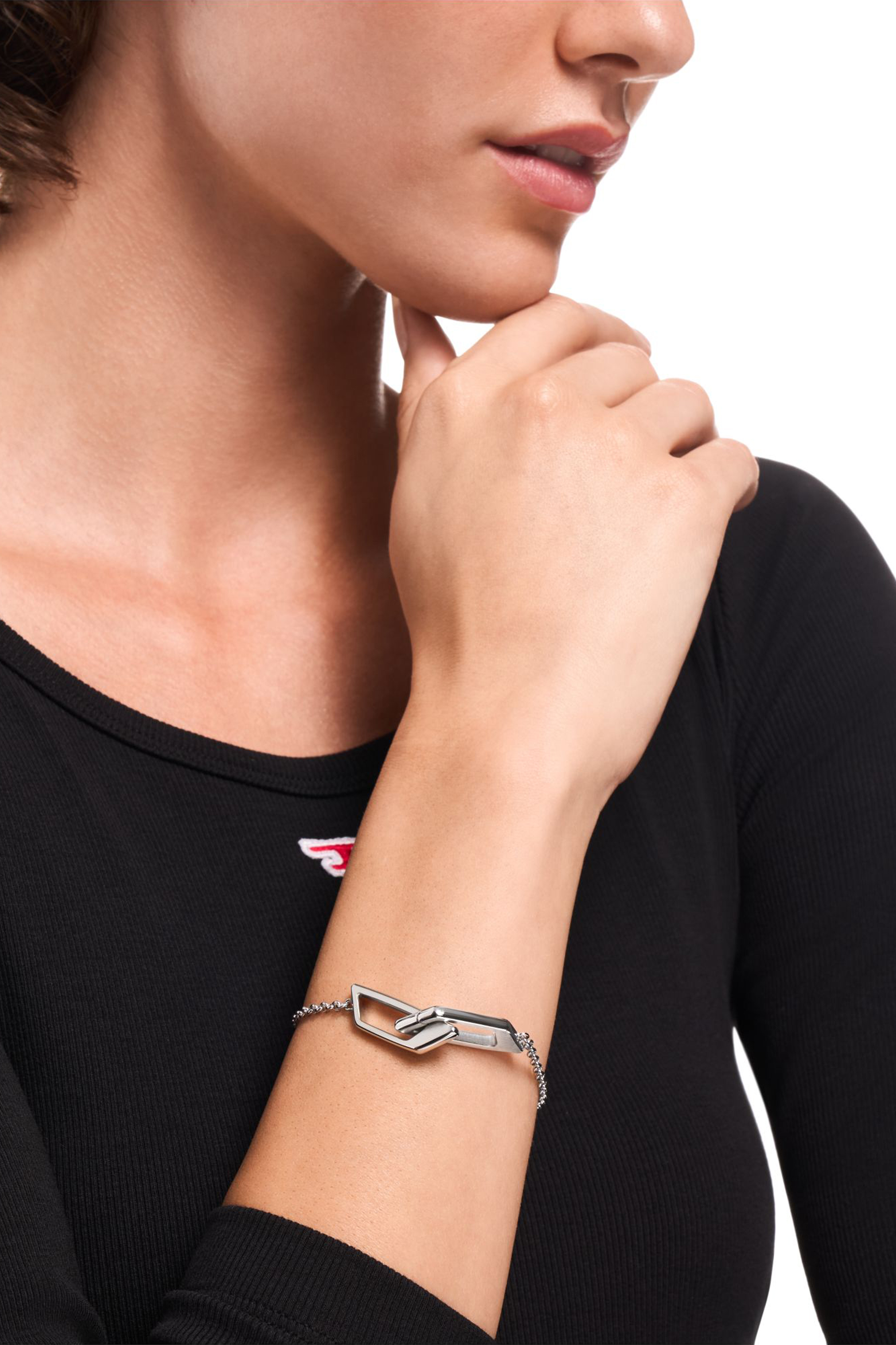 Diesel - DX1726040, Unisex's Stainless Steel Chain Bracelet in シルバー - 5