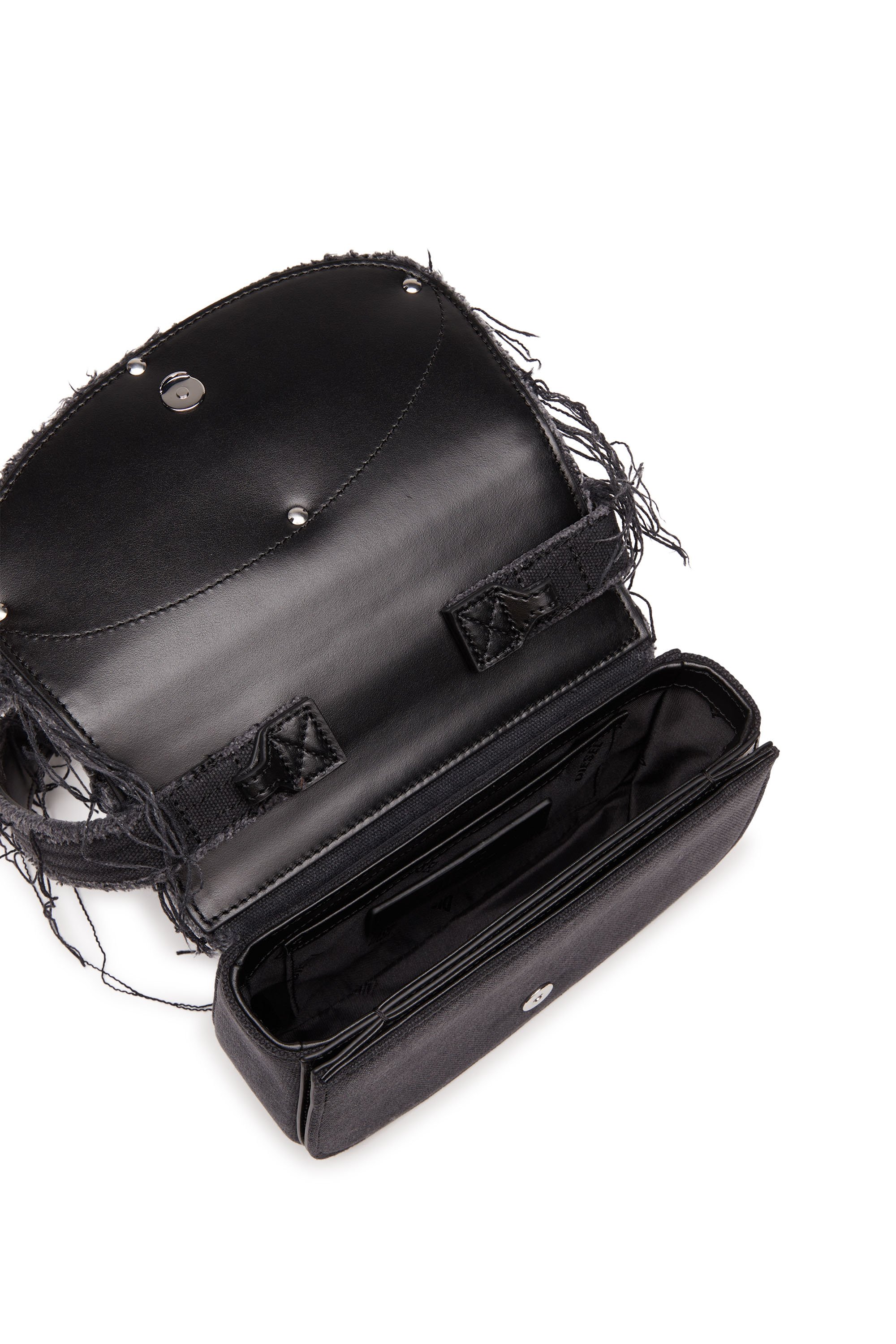 Diesel - 1DR, Female's 1DR-Iconic shoulder bag in canvas and leather in ブラック - 4