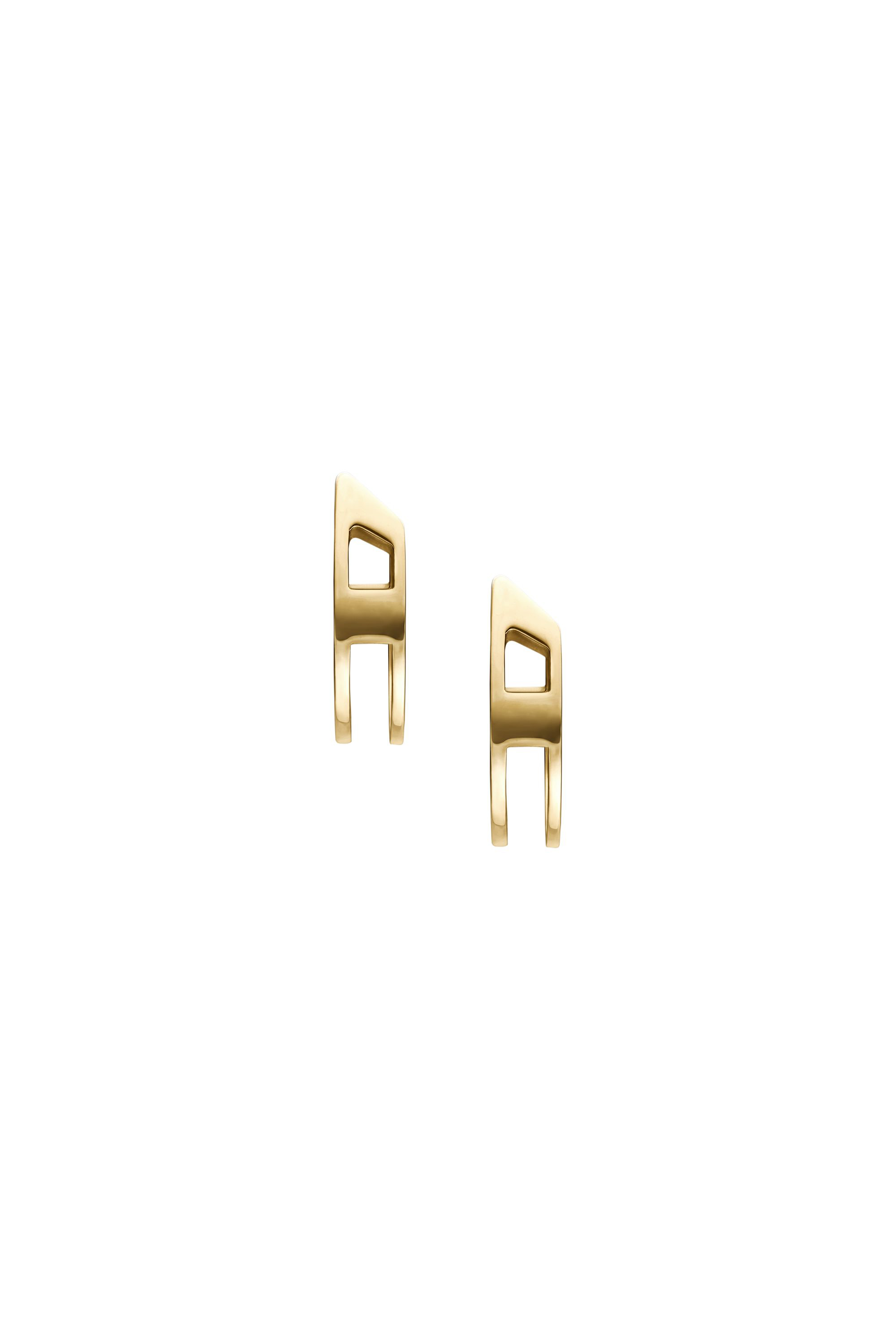 Diesel - DX1671710 JEWELLERY, Unisex's Gold-Tone Stainless Steel Hoop Earrings in ゴールド - 2
