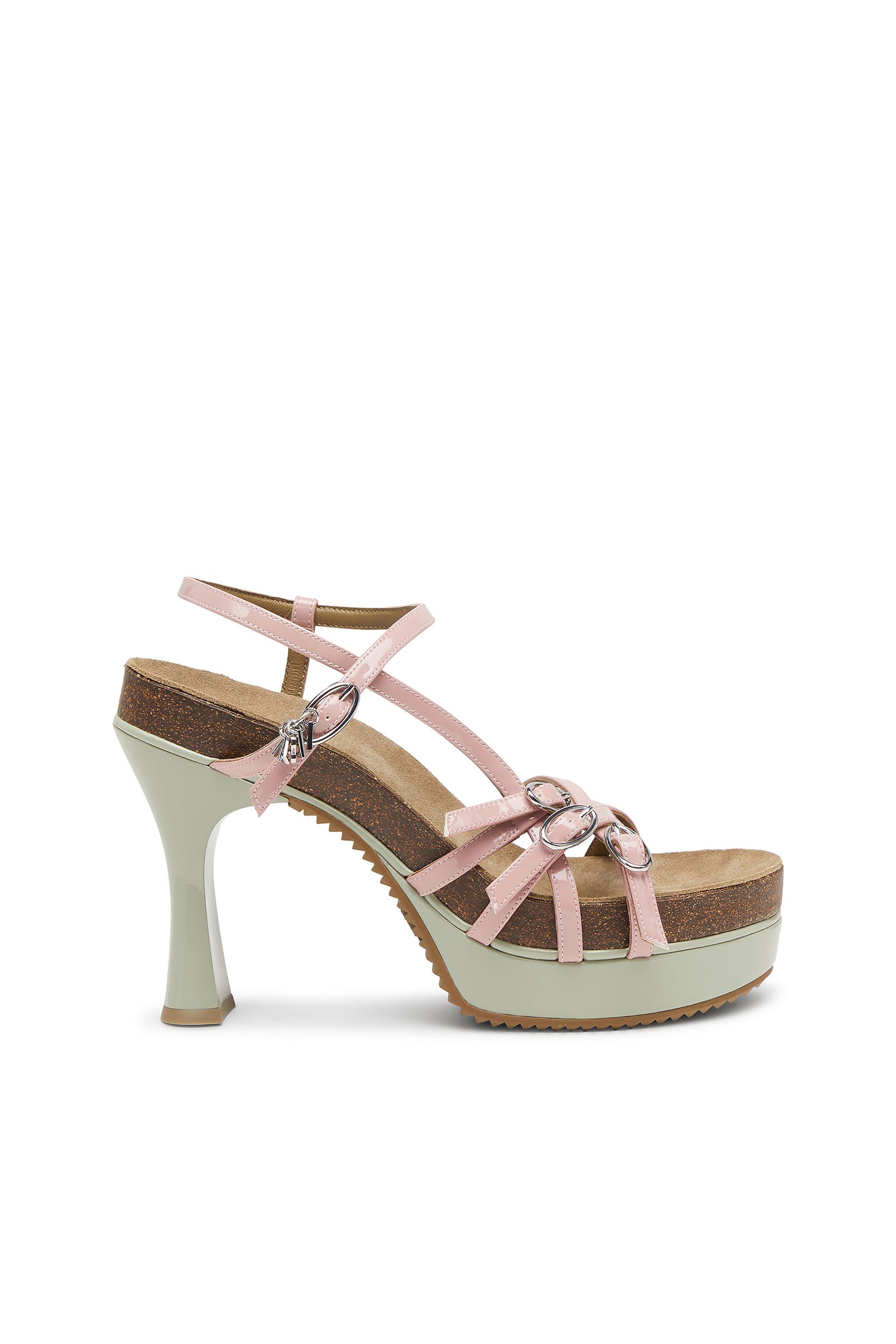 Diesel - D-WOODSTOCK 105 SANDAL, Female's サンダル in ピンク/ホワイト - 1