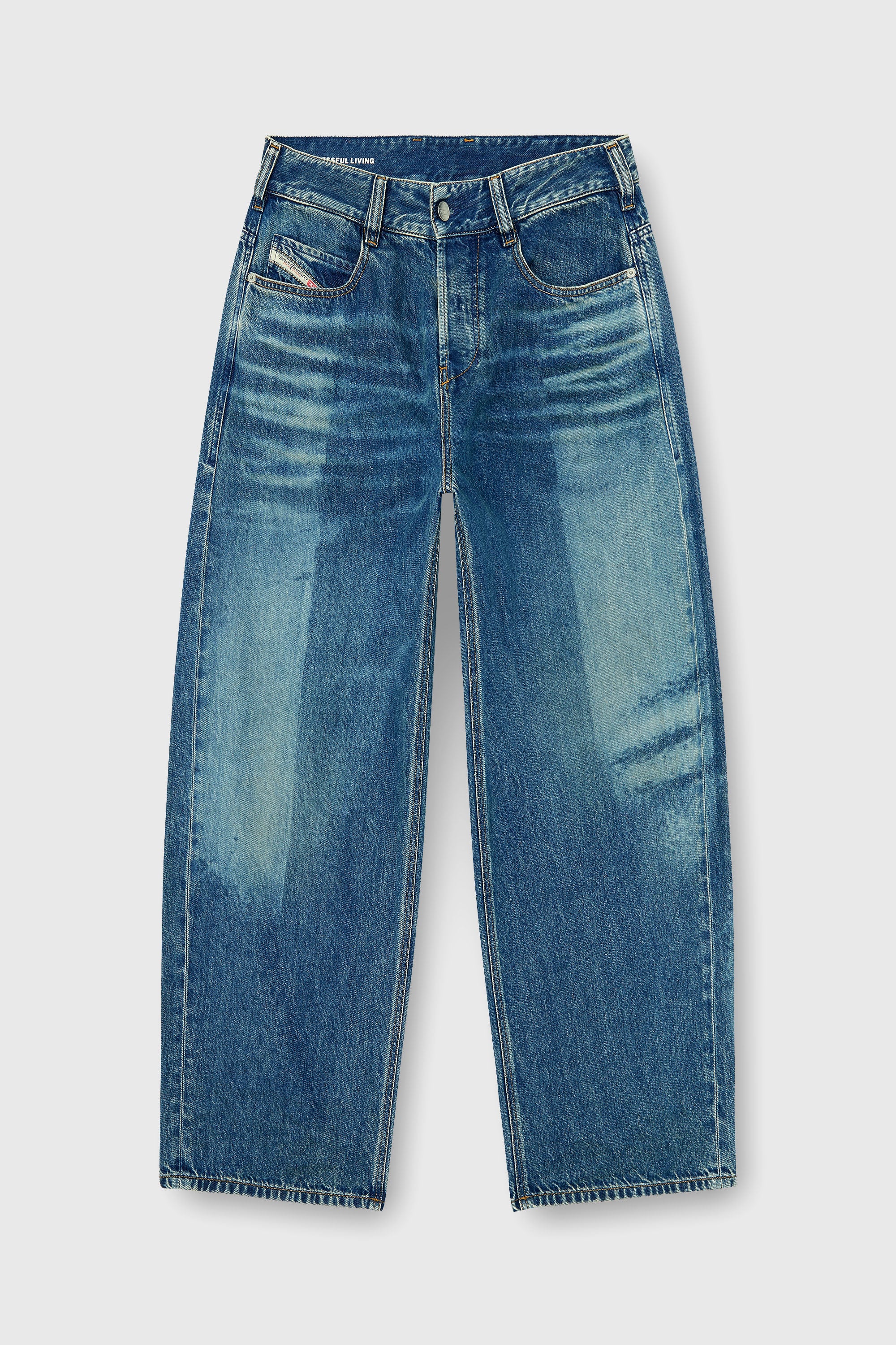 Diesel - Unisex's Relaxed Jeans 1997 D-Enim-M 09P52, ダークブルー - 2