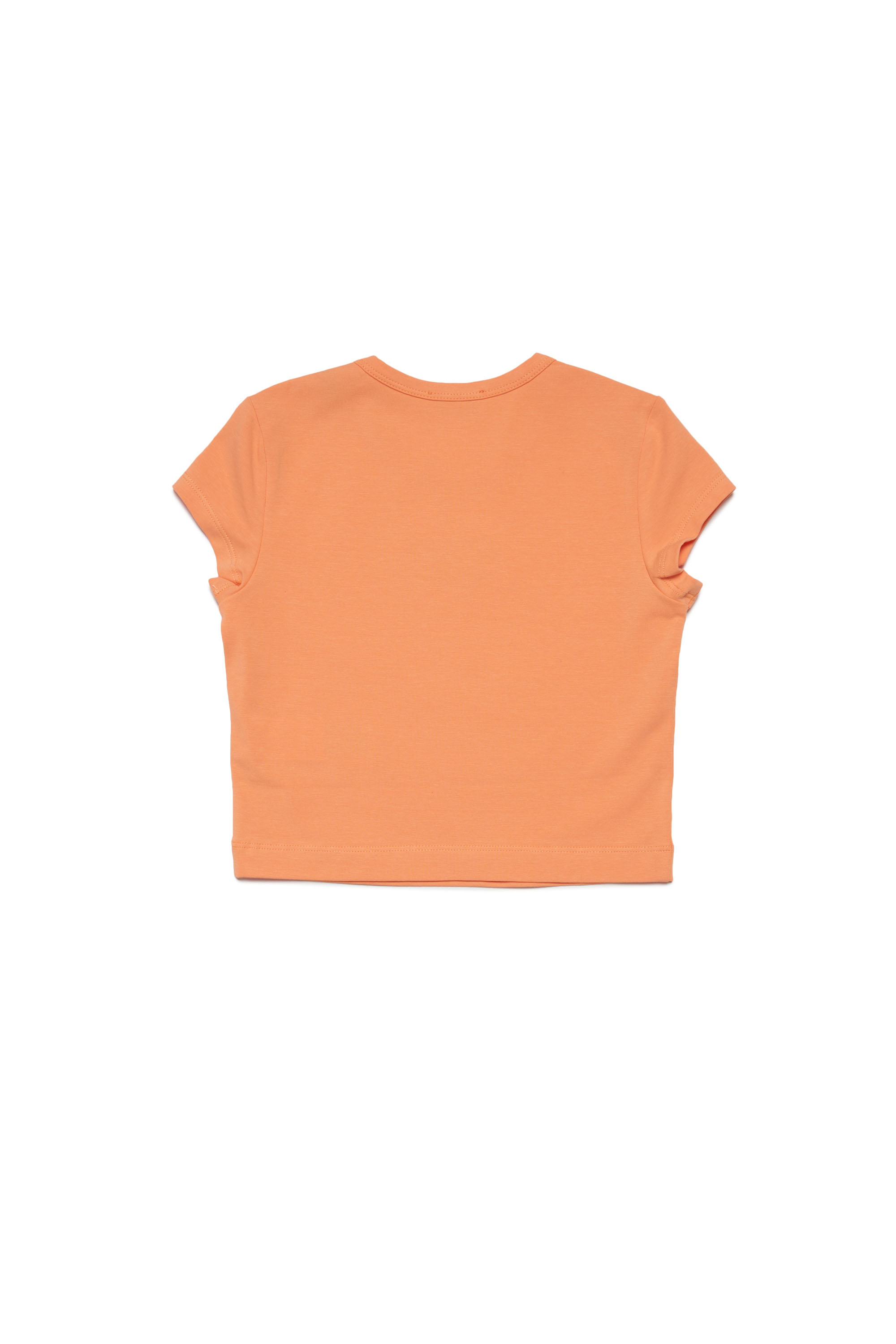 Diesel - TANGIE, Female's T-shirt with cut-out Oval D logo in オレンジ - 2