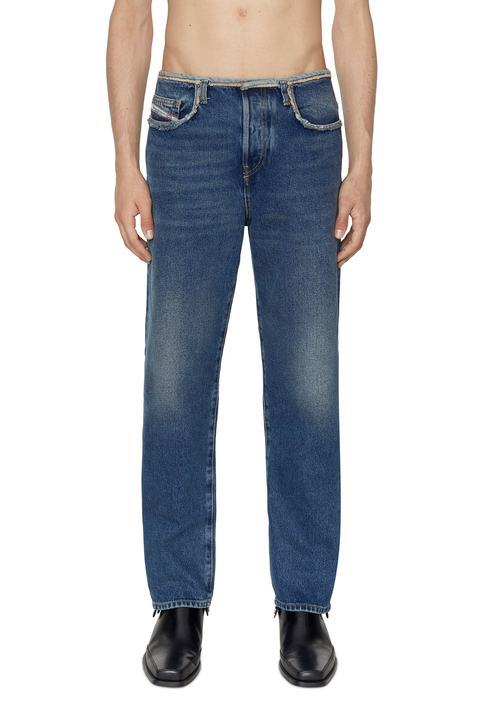 Diesel - D-Pend 007F2 Straight Jeans, ミディアムブルー - Image 1