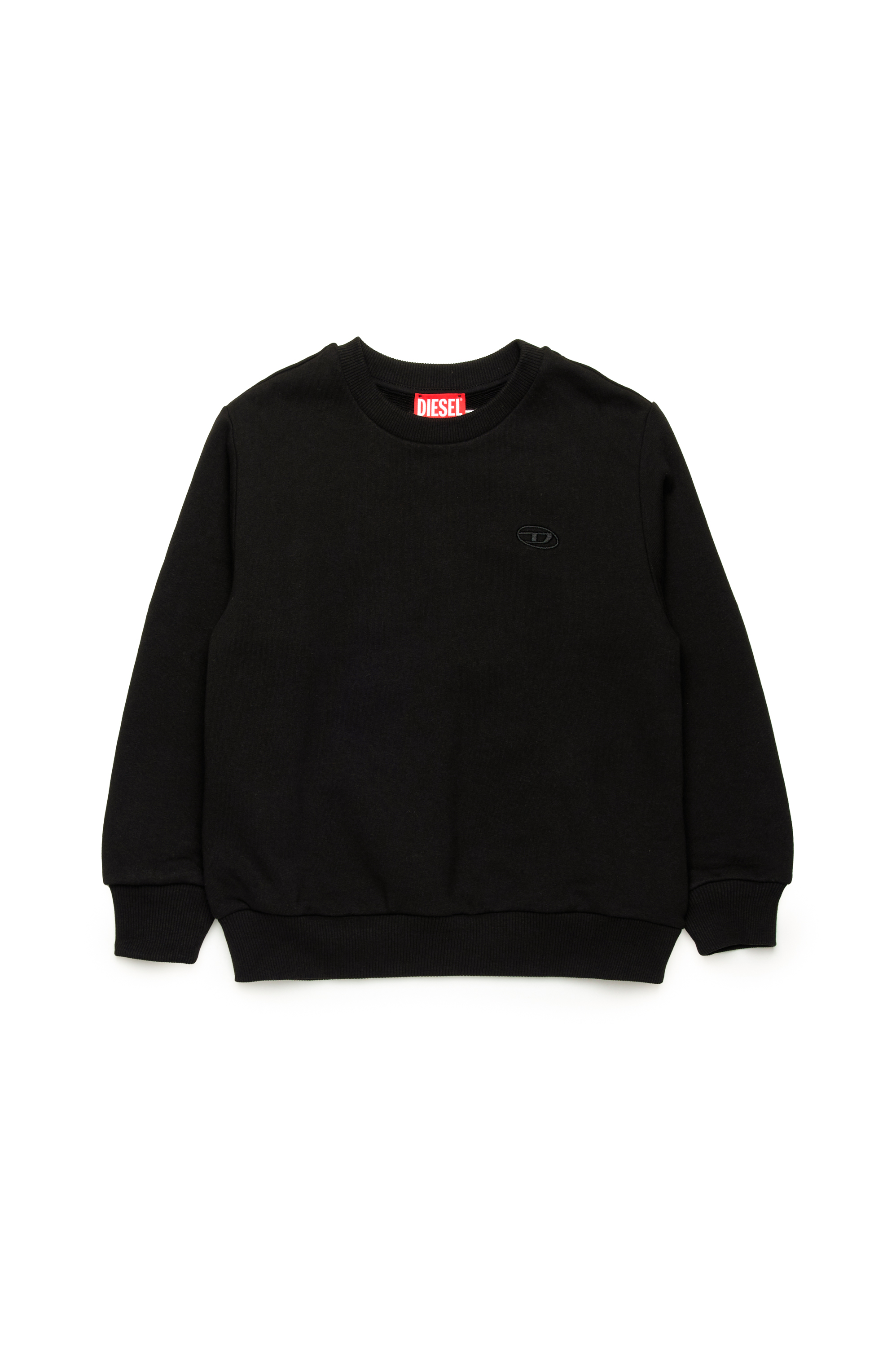 Diesel - SROBMEGOVALD OVER, Male's Sweatshirt with mega Oval D embroidery in ブラック - 1