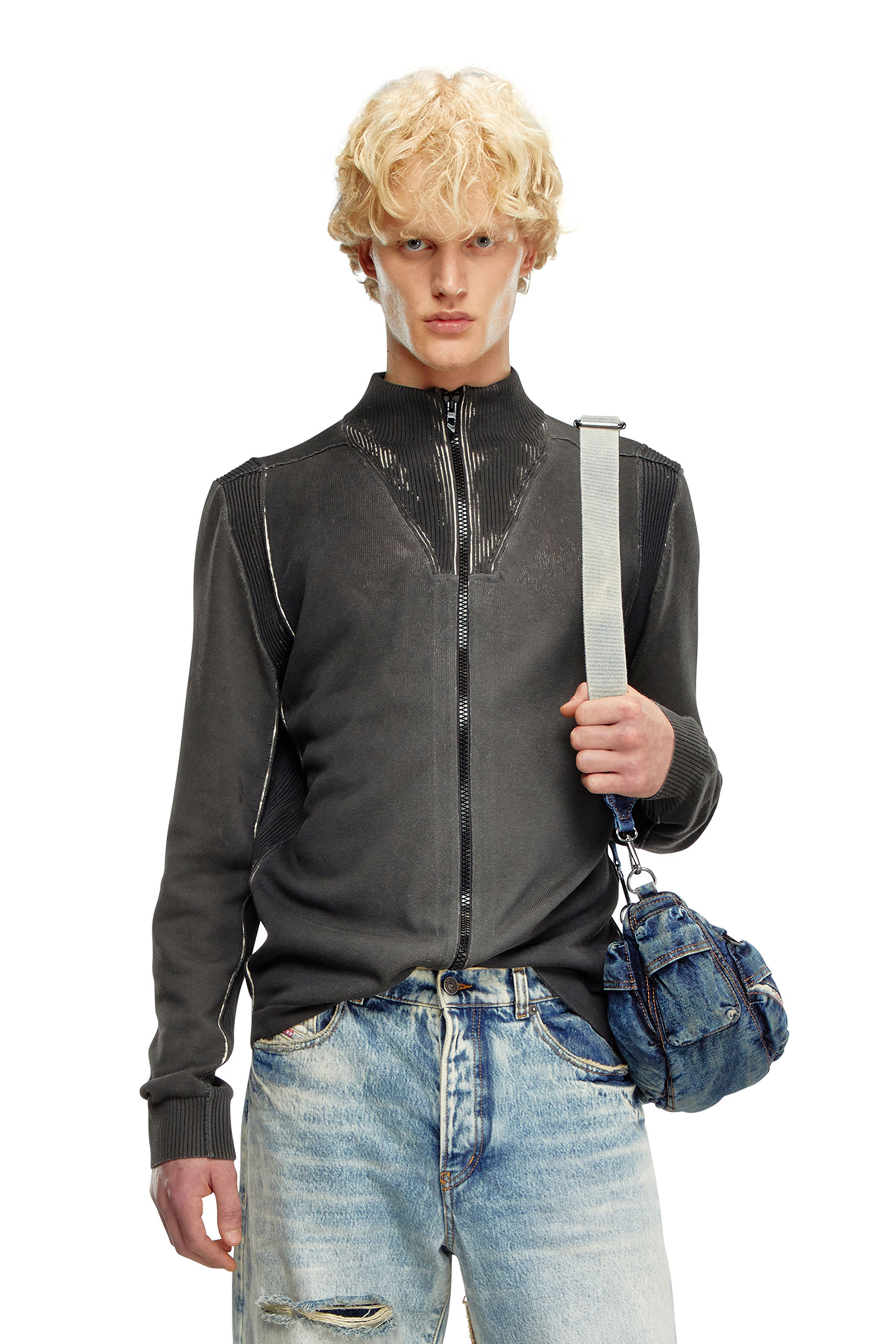 Diesel - K-DENIM-ZIP, ブラック - Image 1