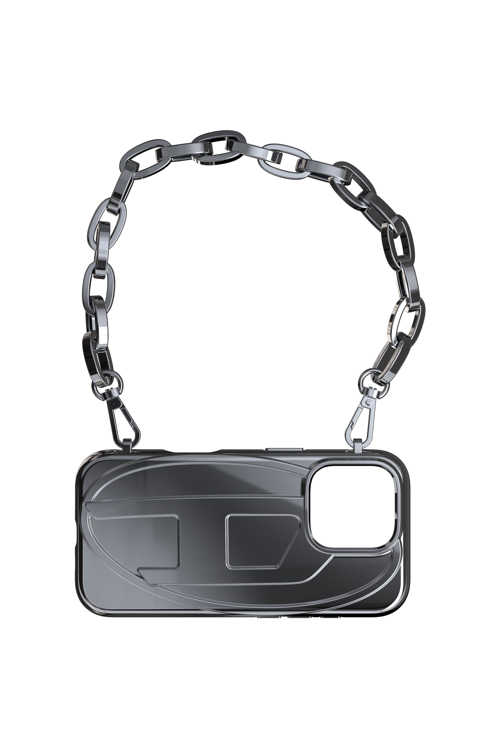 Diesel - 60259 MOULDED CASE, Unisex's Oval D Chain Case iPhone 16 Pro in ブラック - 5