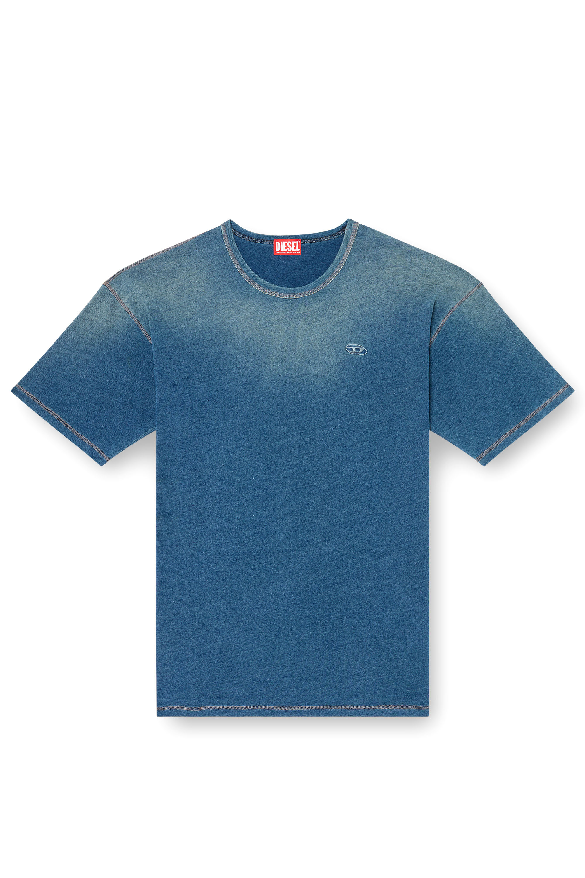 Diesel - T-BOXT-R11, Male's T-shirt with sprayed treatment in ブルー - 3