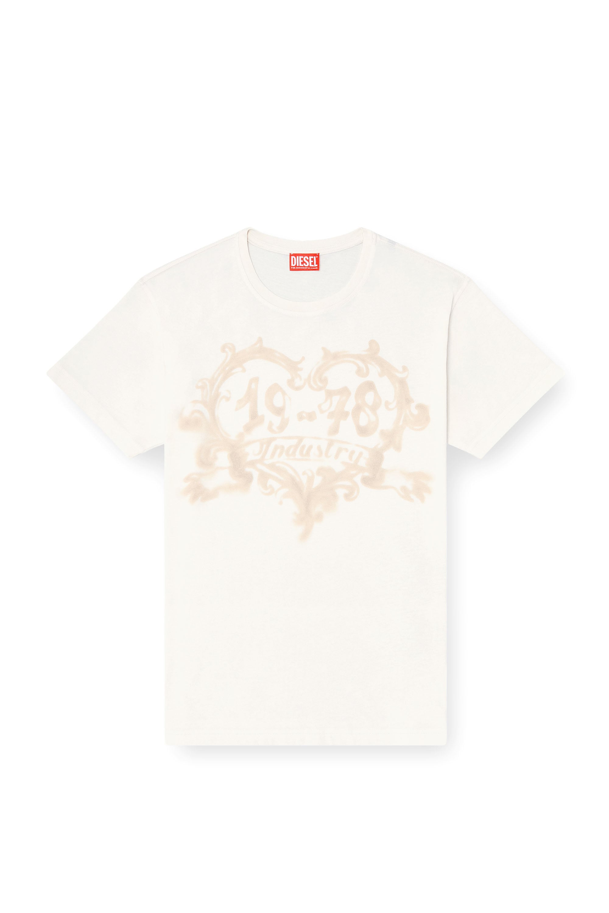 Diesel - T-NORMY-AA4, Female's Tシャツ in ホワイト/ピンク - 4