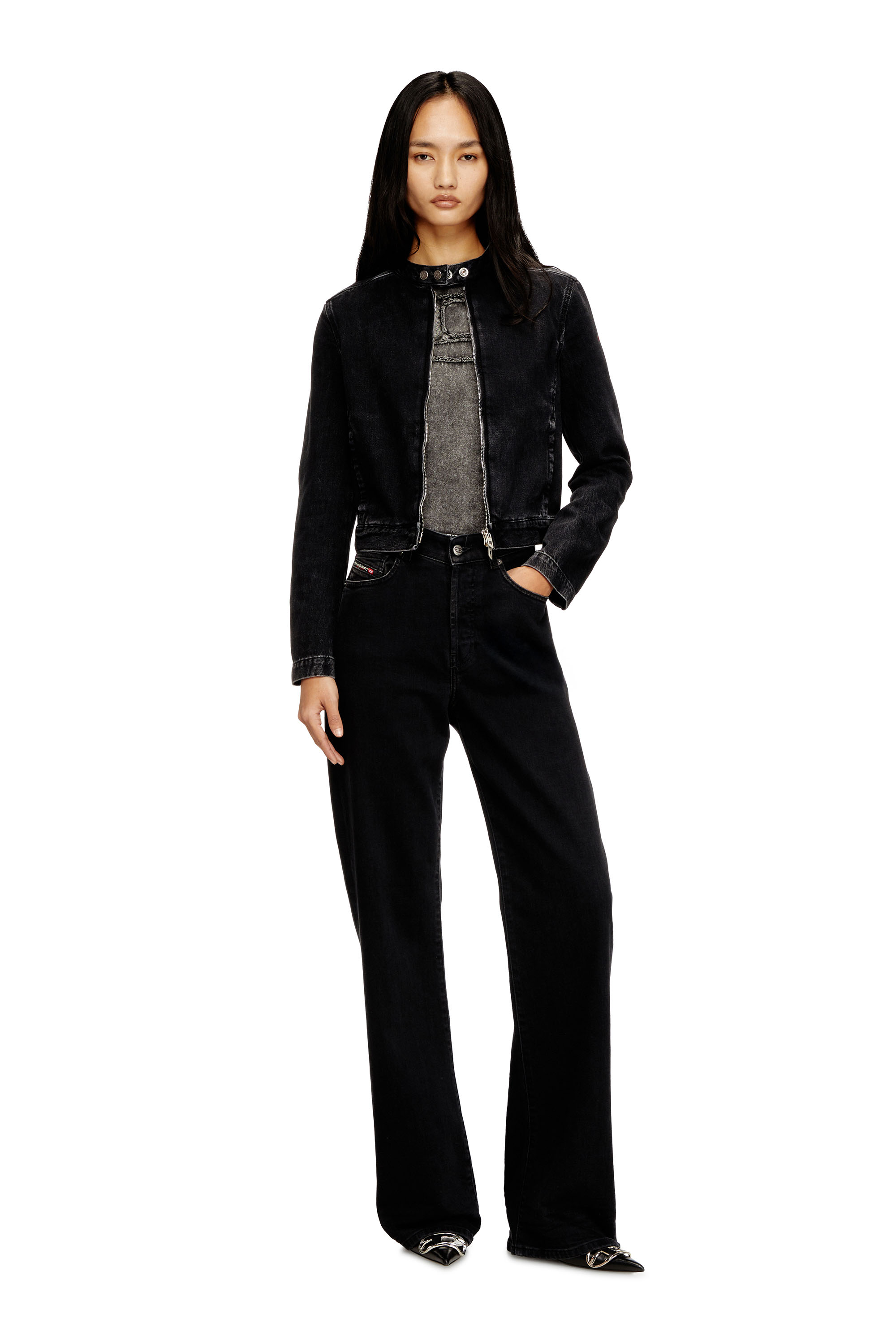 Diesel - DE-MORNIN, Female's デニムジャケット in ブラック - 2