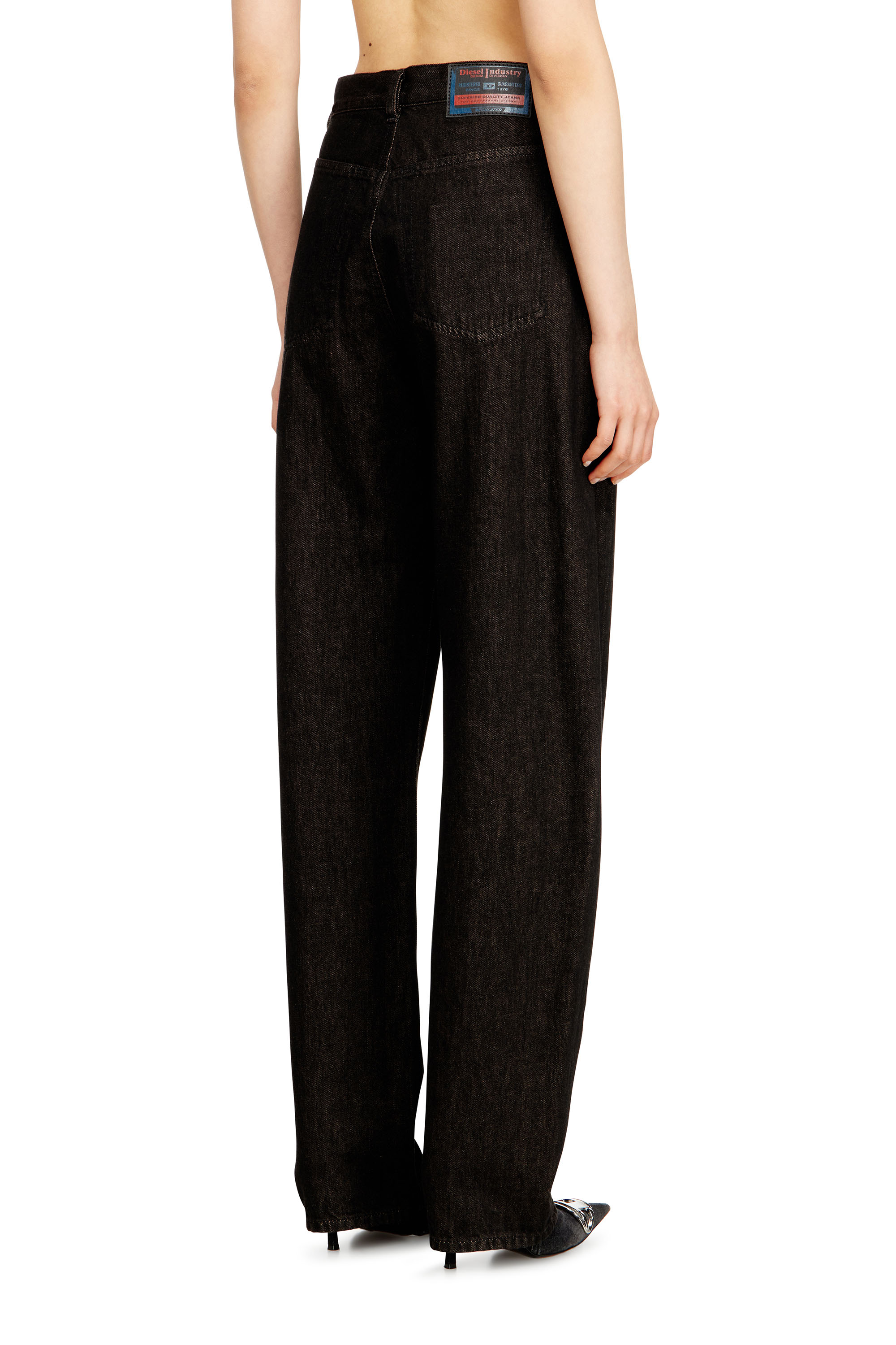 Diesel - Female's Relaxed Jeans 1974 D-Ellz 09N25, ブラック/ダークグレー - 4