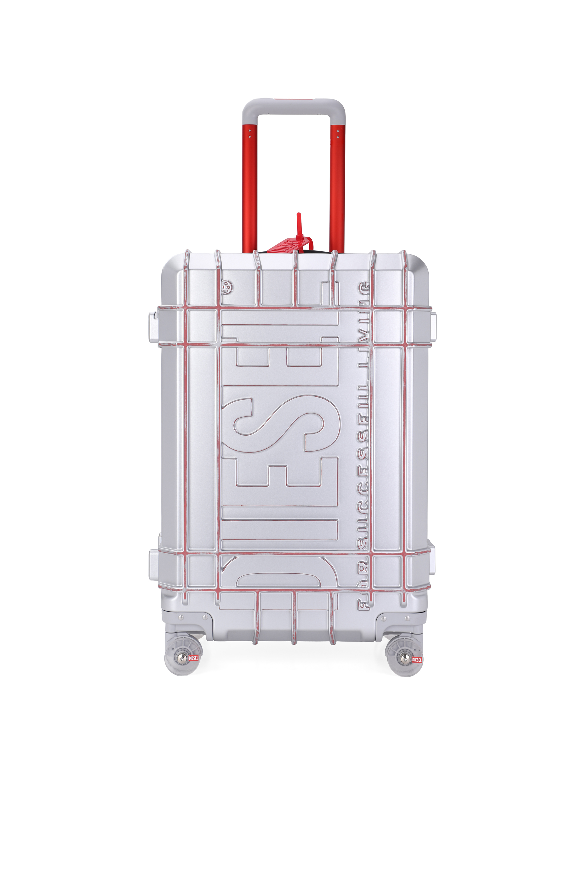 Diesel - DIESEL PC STRONG IMAGE TROLLEY- DSL003, Unisex's Rugged carry‑on suitcase 28" in シルバー - 1