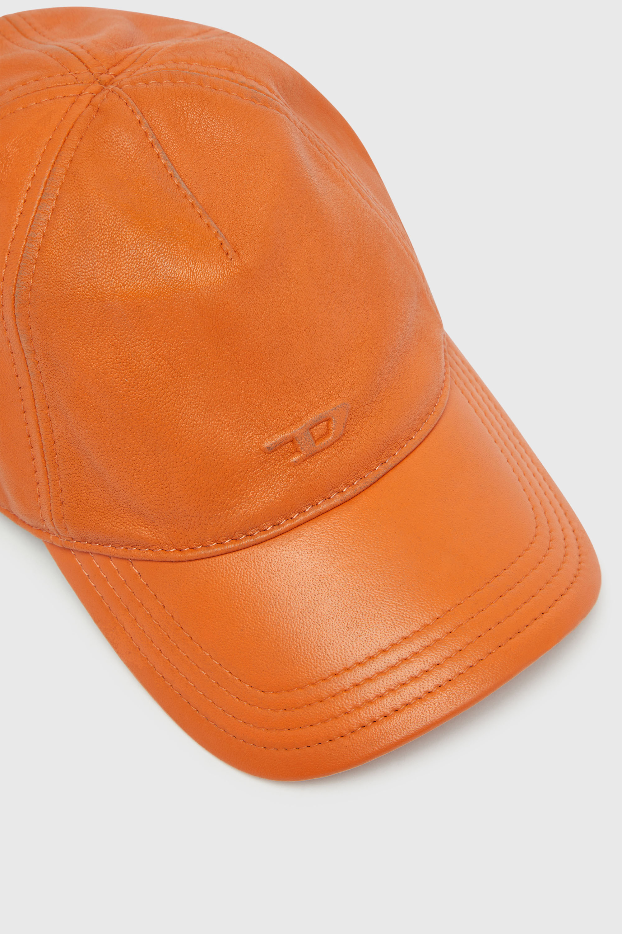 Diesel - C-ASPO, Male's Baseball cap in treated leather in null - 3