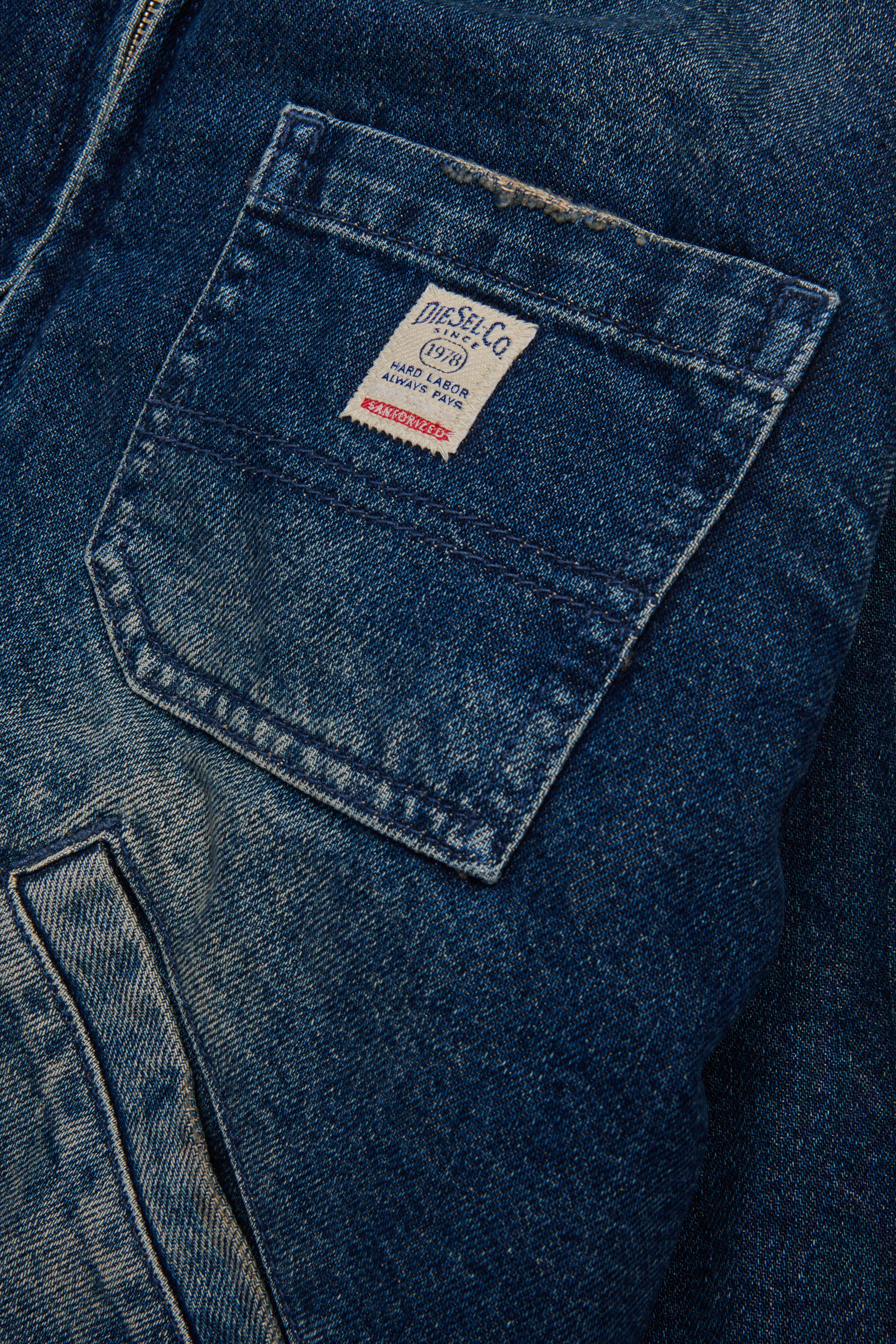 Diesel - JOMOX-FUR, Male's デニムジャケット in ダークブルー - 4