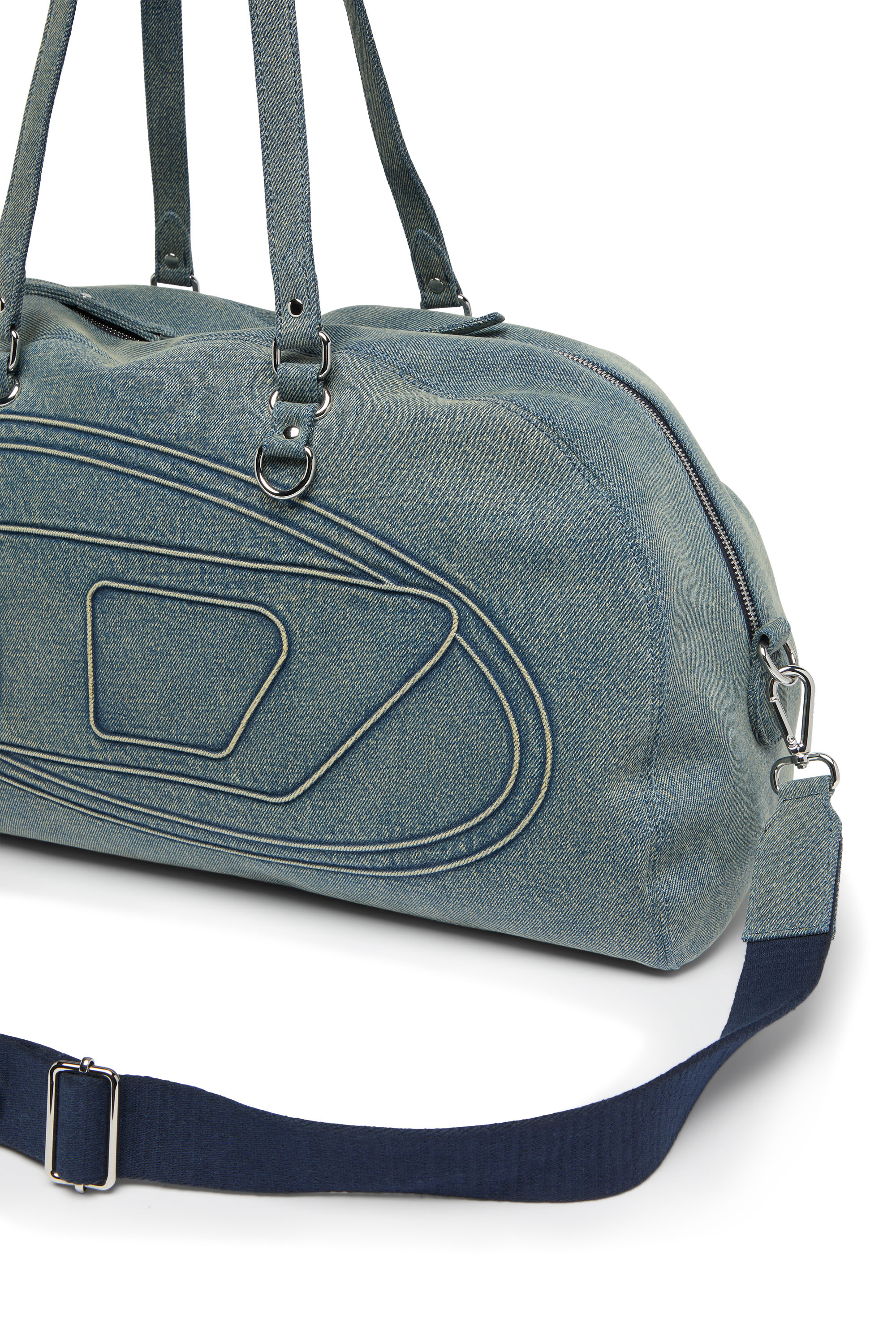 Diesel - 1DR DOME SOFT DUFFLE XL, Unisex's 1DR Dome-Duffle bag in denim with Oval D logo in ライトブルー - 6