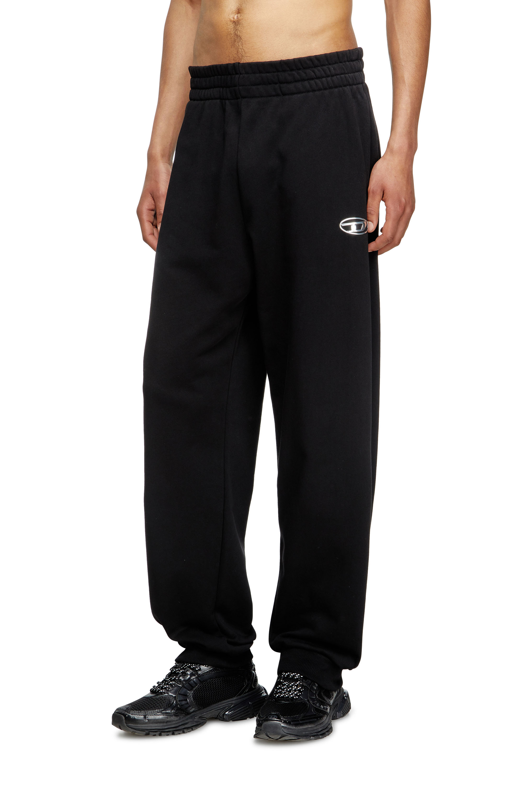 Diesel - P-MARKY-OD, Male's Sweatpants with metal-effect Oval D logo in ブラック - 1