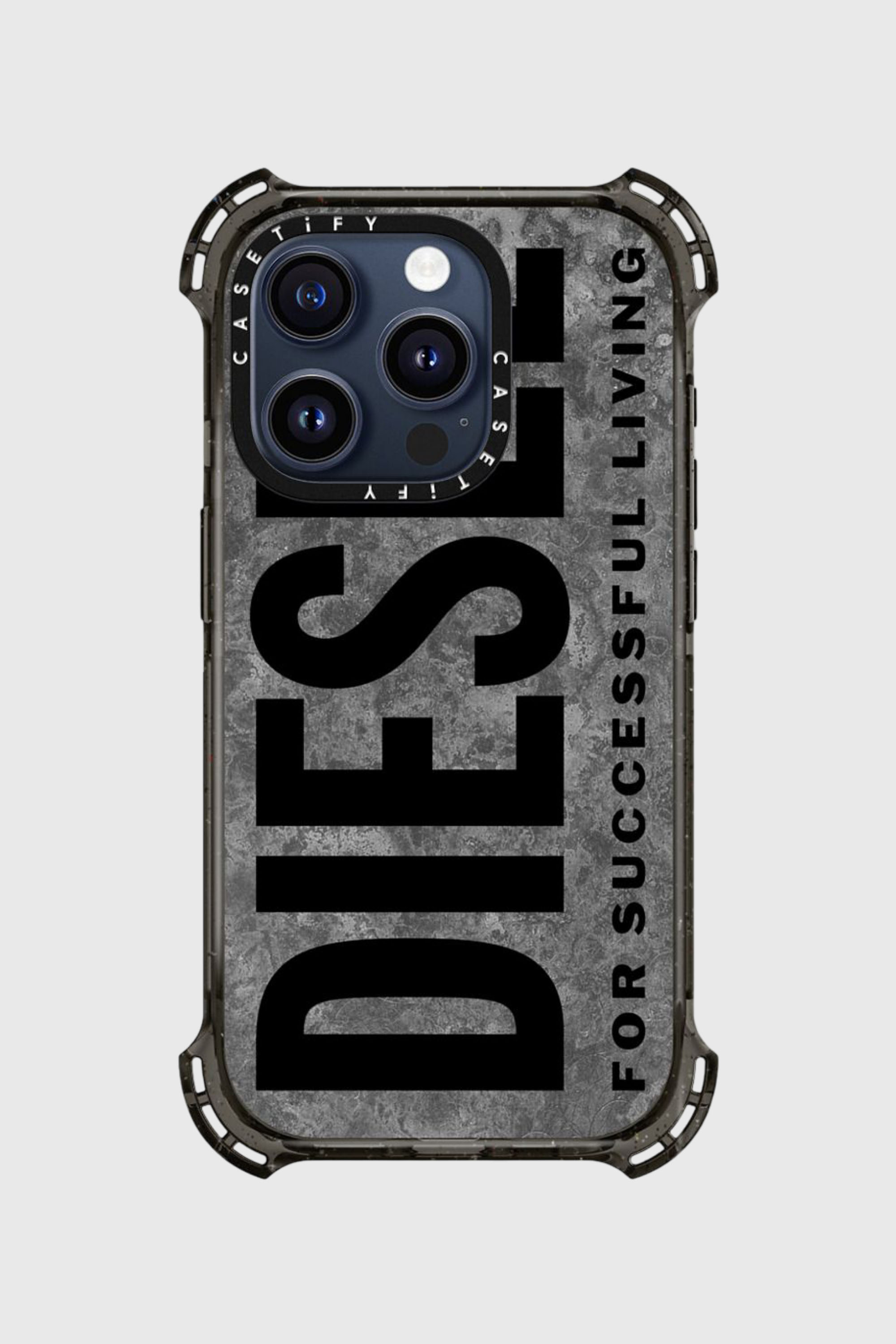 Diesel - 60300 CASETIFY MOULDED CASE, Unisex's IPHONE 15 PRO in グレー/ブラック - 1