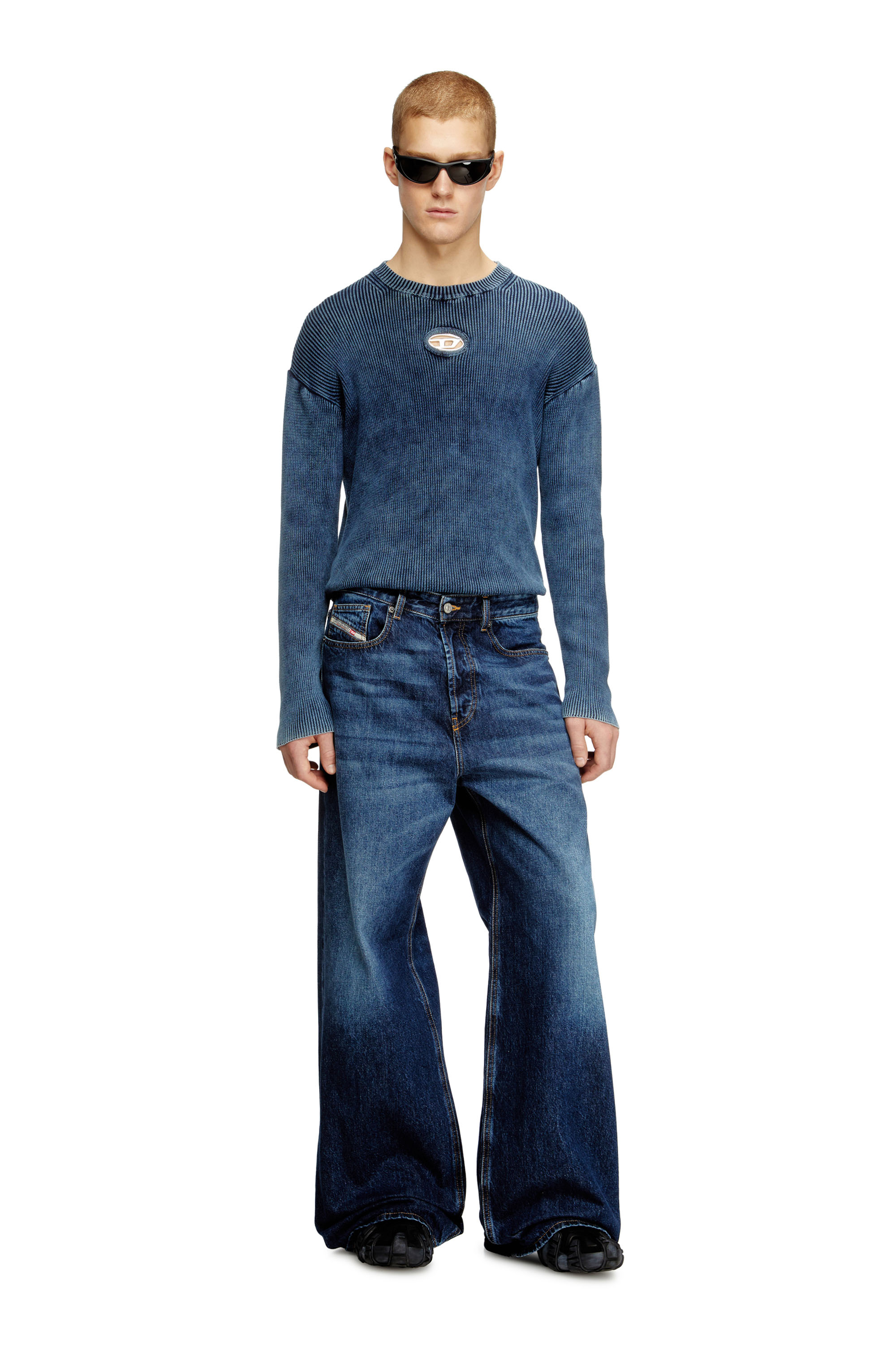 Diesel - K-DARREN-D, Male's プルオーバーニット in ブルー - 2