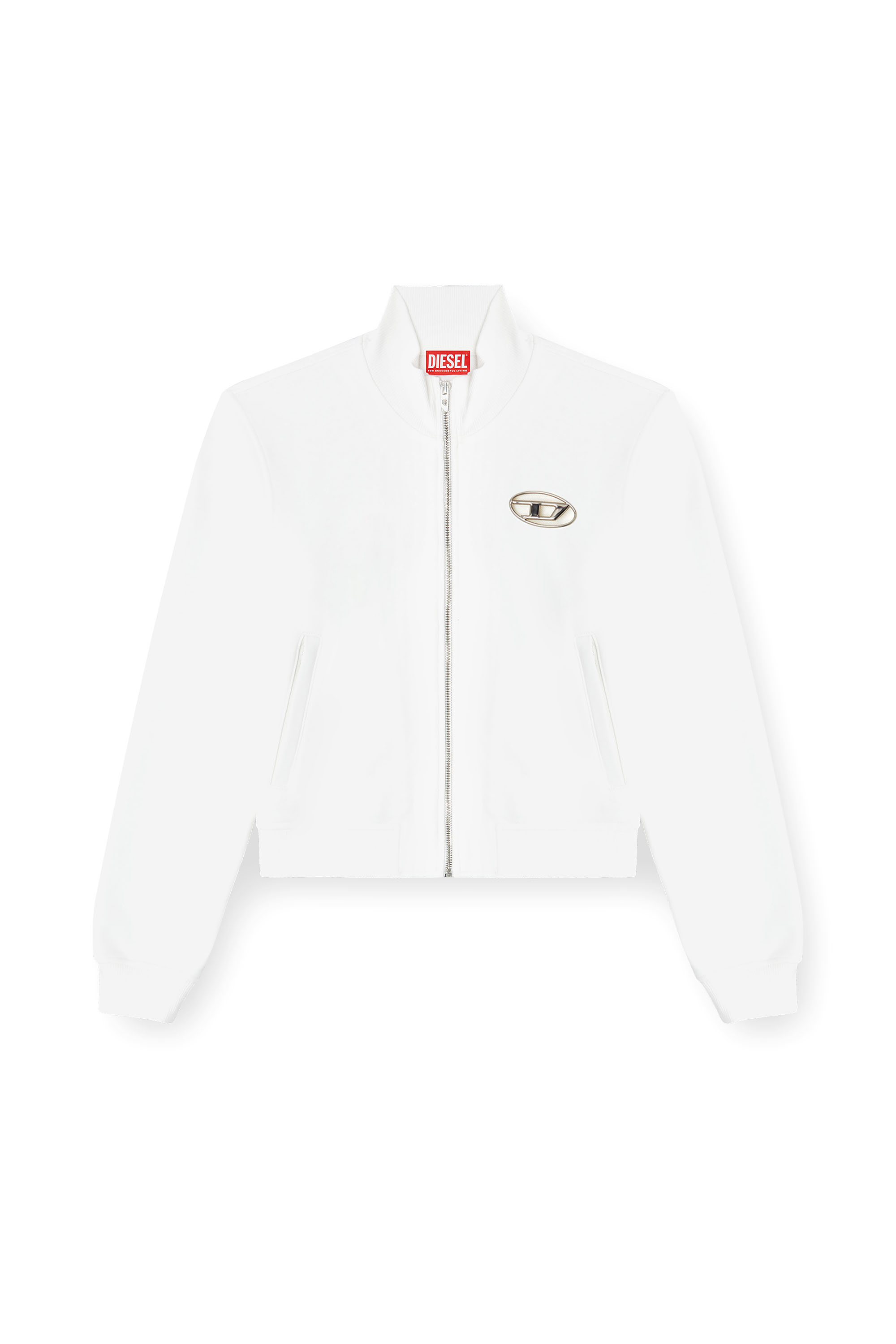 Diesel - F-FLACIN, Female's ジップアップスウェット in ホワイト - 2