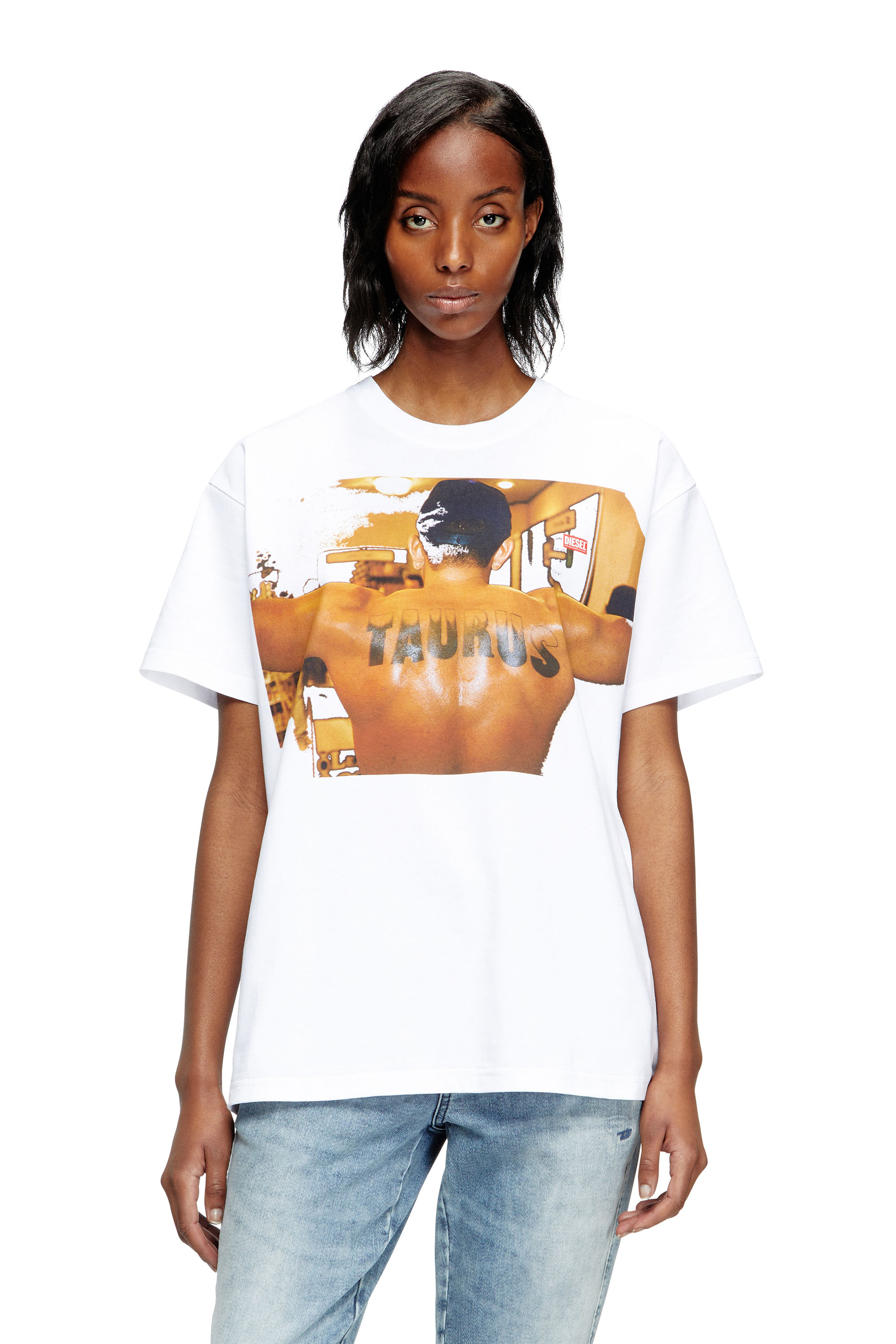 Diesel - PR-T-NORM-TOM25-1, Unisex's T-shirt with graphic print in ホワイト - 1