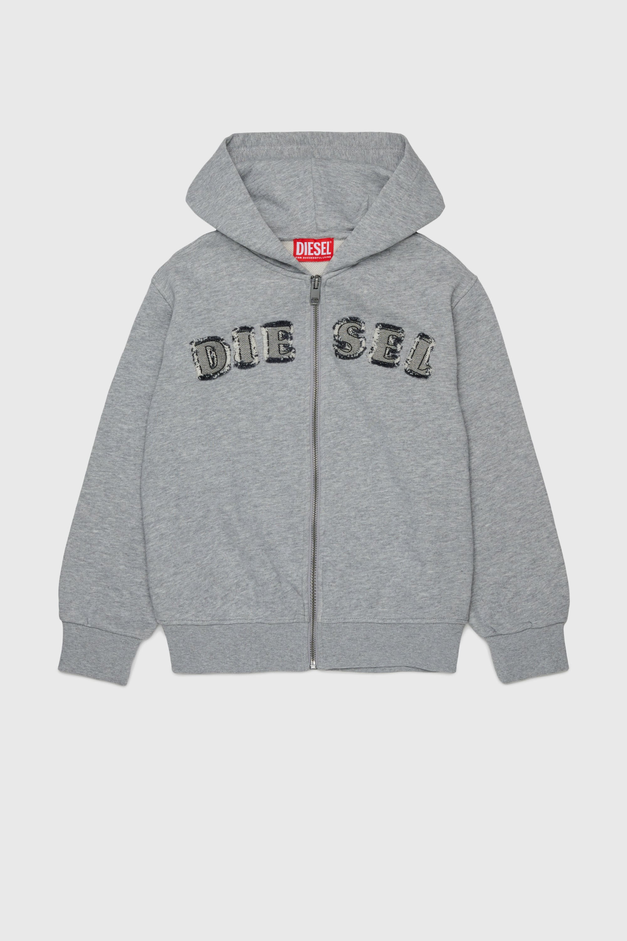 Diesel - SJEANSHOOD OVER, Male's パーカー in グレー - 1