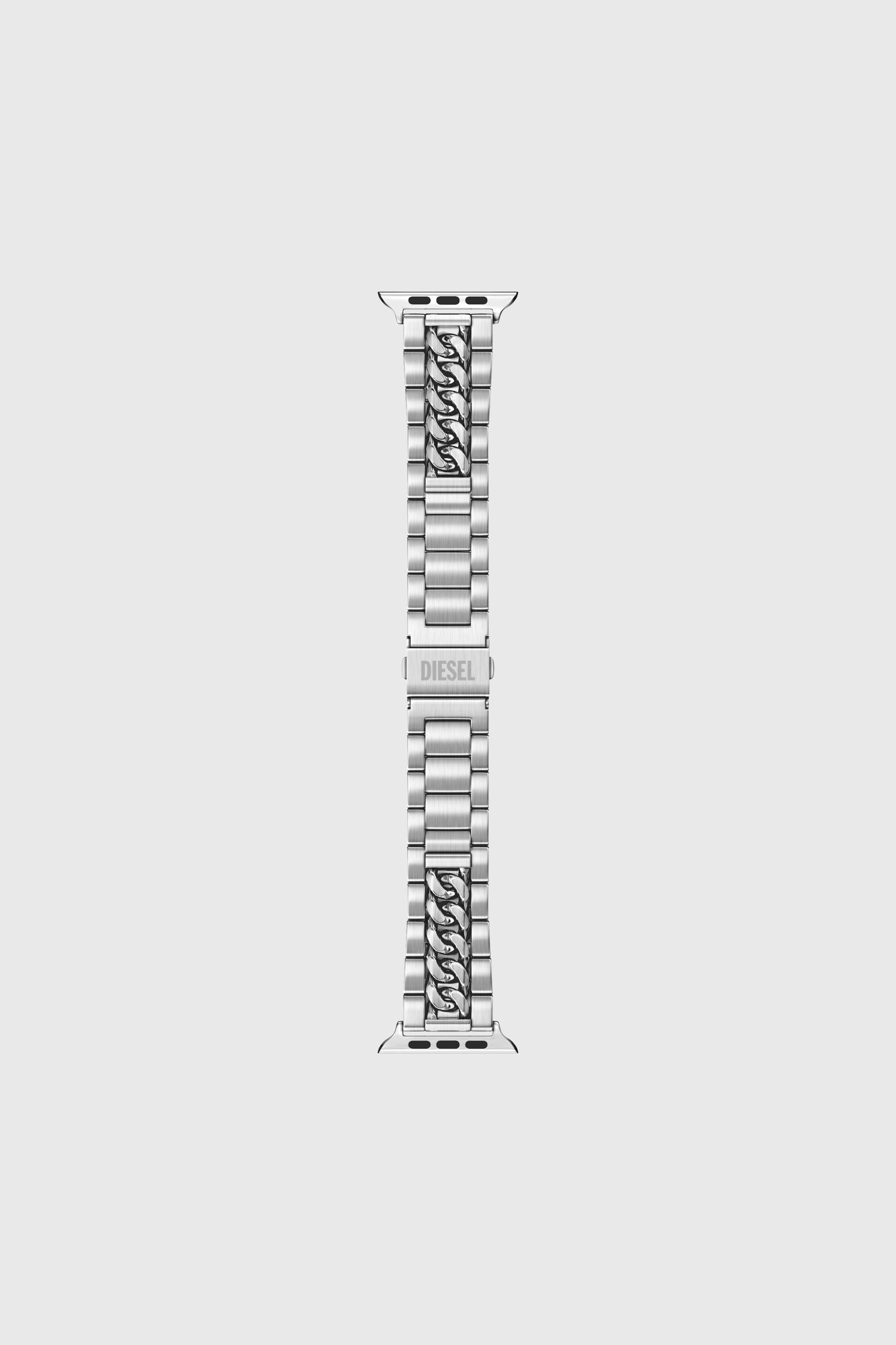 Diesel - DSS027 WATCH, Male's Stainless steel watch band for apple watch&reg;, 38-49mm in シルバー - 1