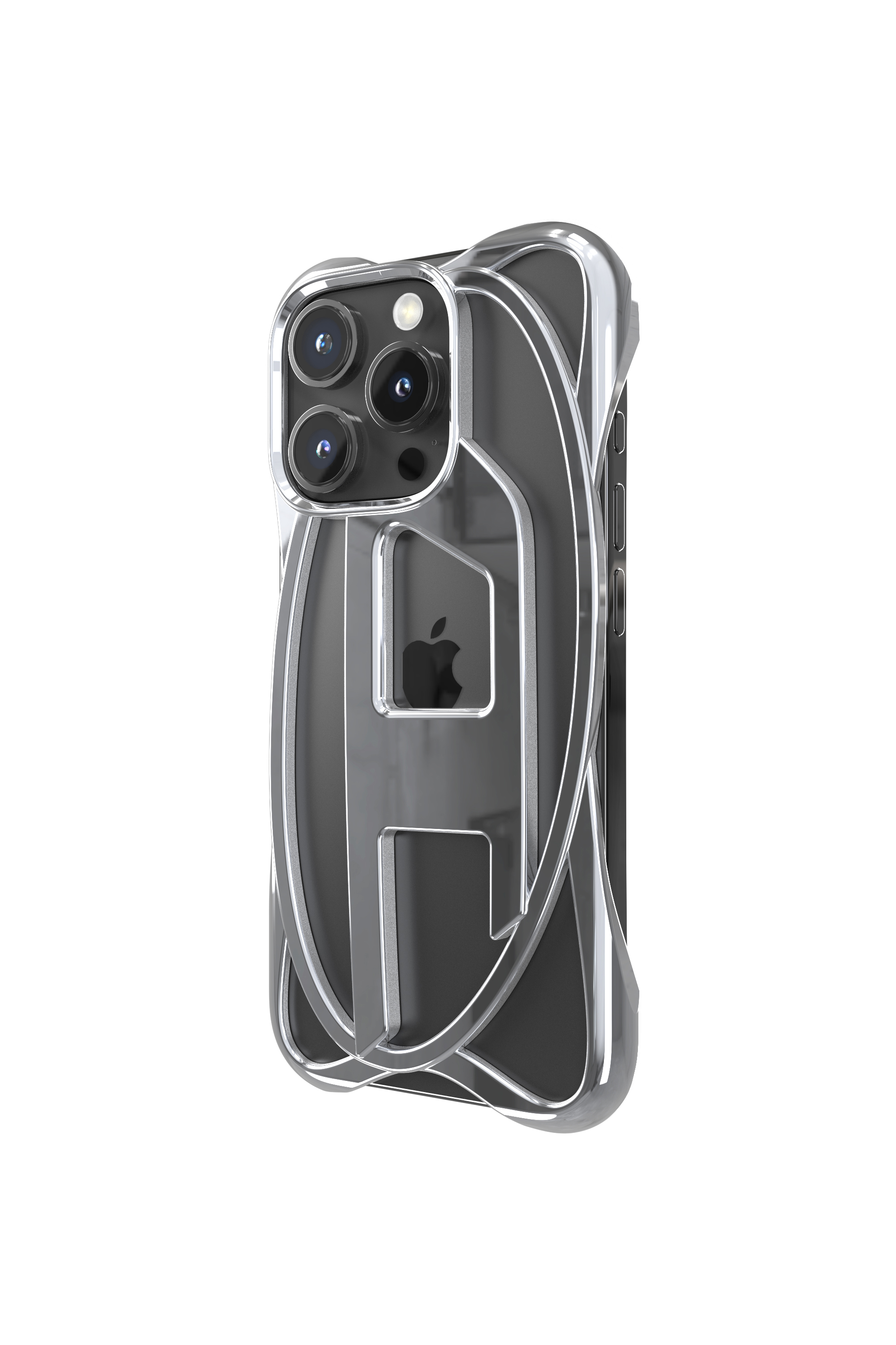 Diesel - 60267 CAGED D CASE, Unisex's Caged D Case iPhone 16 Pro in グレー - 2