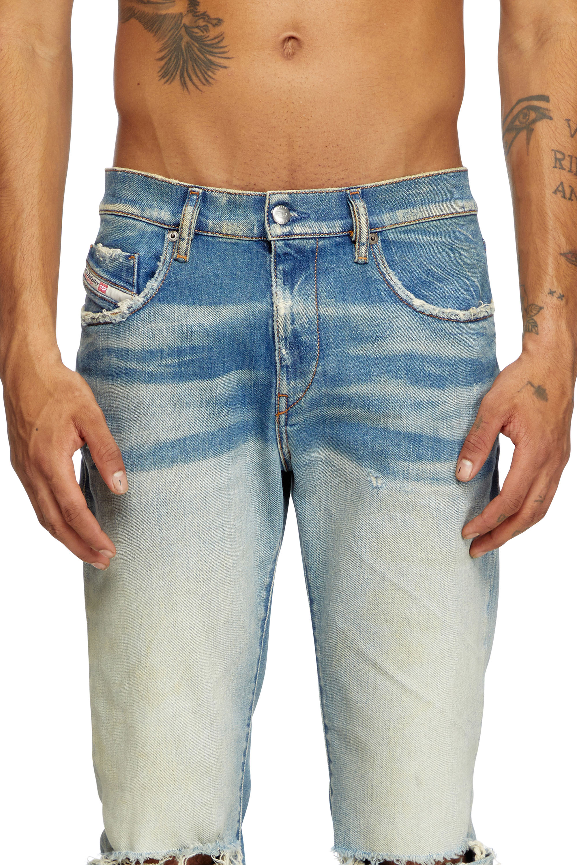 Diesel - Male's Slim Jeans 2019 D-Strukt 09L28, ミディアムブルー - 4