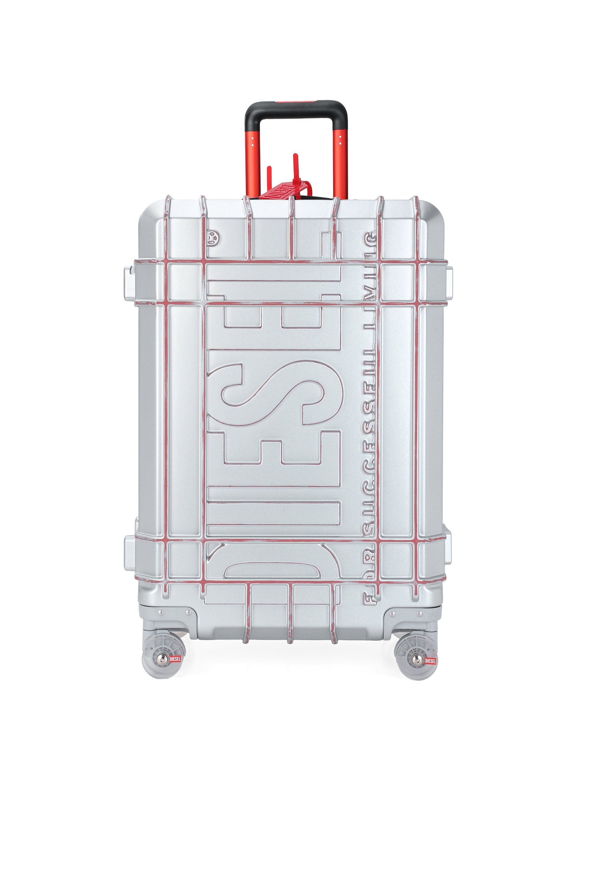 Diesel - DIESEL PC STRONG IMAGE TROLLEY- DSL003, Unisex's Rugged suitcase size L in シルバー - 1