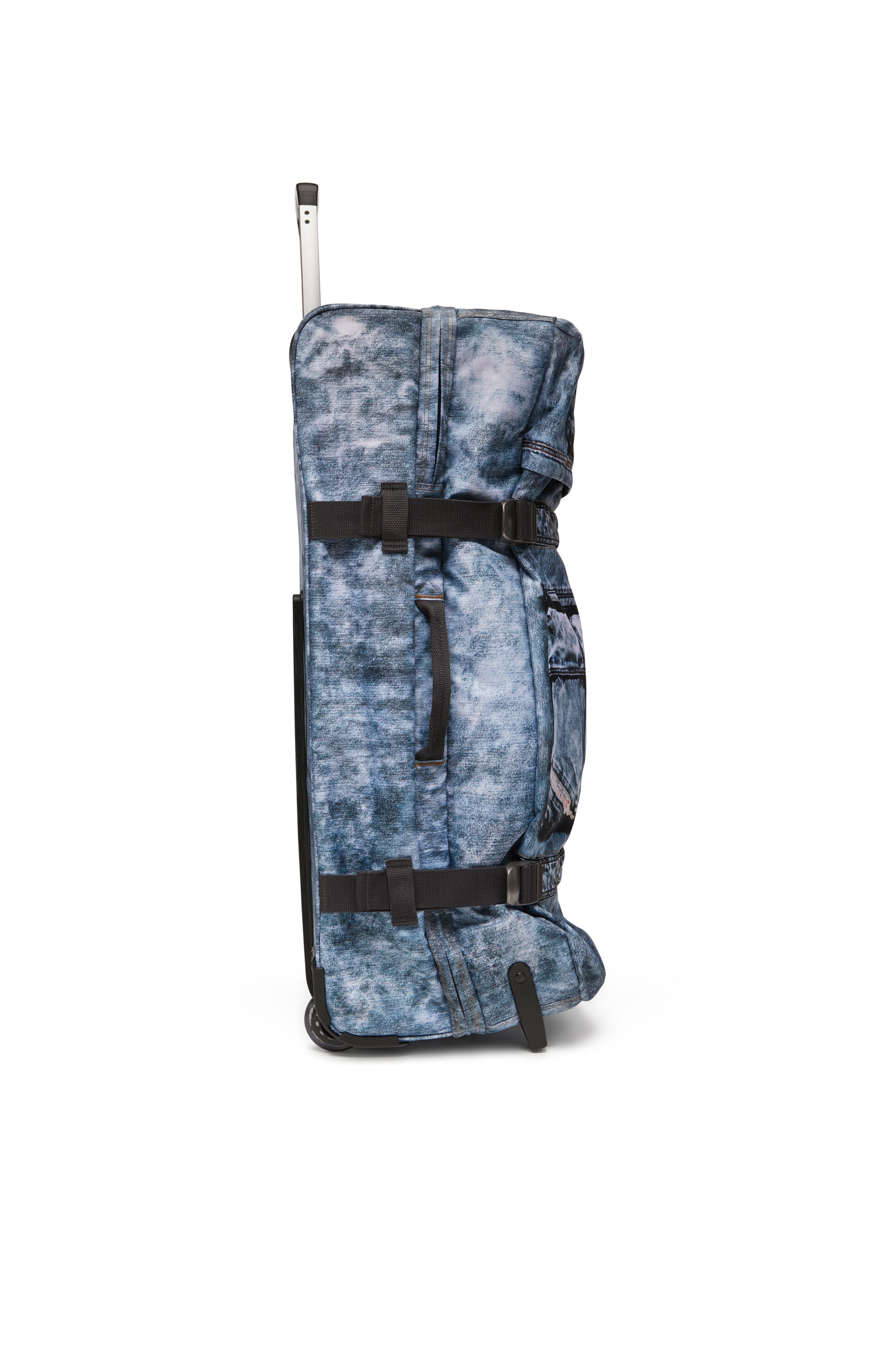 Diesel - DIESEL TRANSIT'R L, Unisex's Travel trolley in trompe l'oeil denim in ブルー - 3