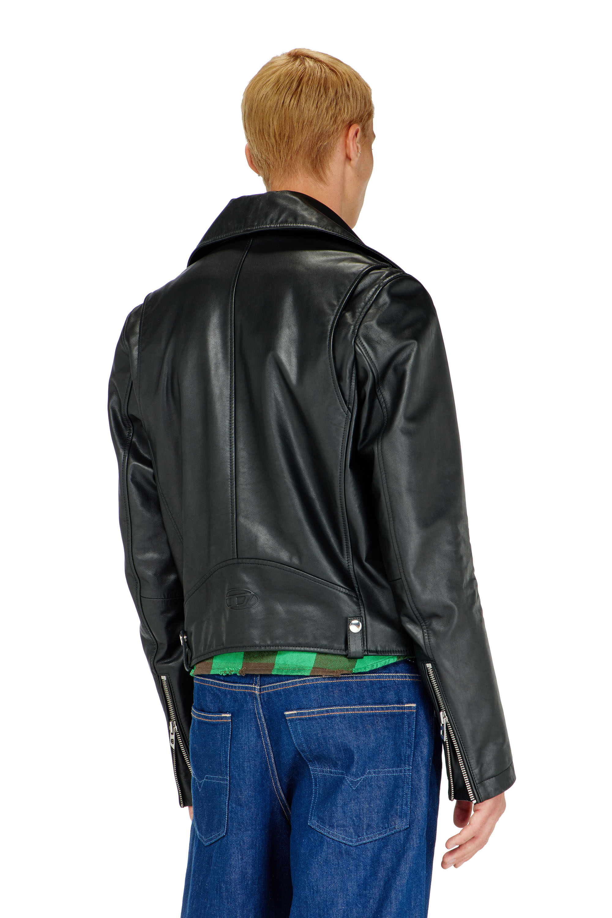 Diesel - L-EO-WRD, Male's ライダースジャケット in ブラック - 4