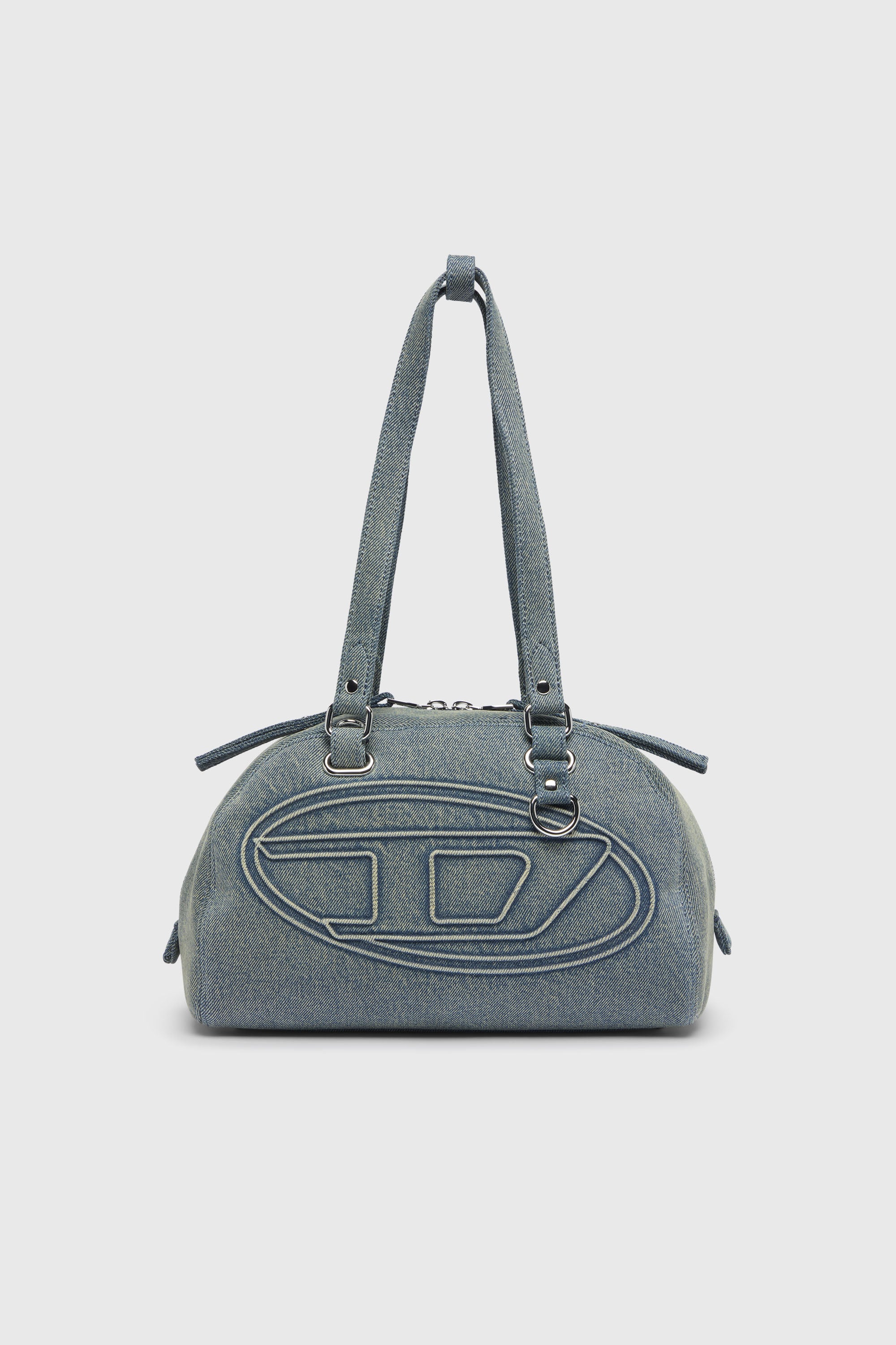 Diesel - 1DR DOME SOFT SHOULDER, Unisex's 1DR Dome-Shoulder bag in denim with Oval D logo in ライトブルー - 1