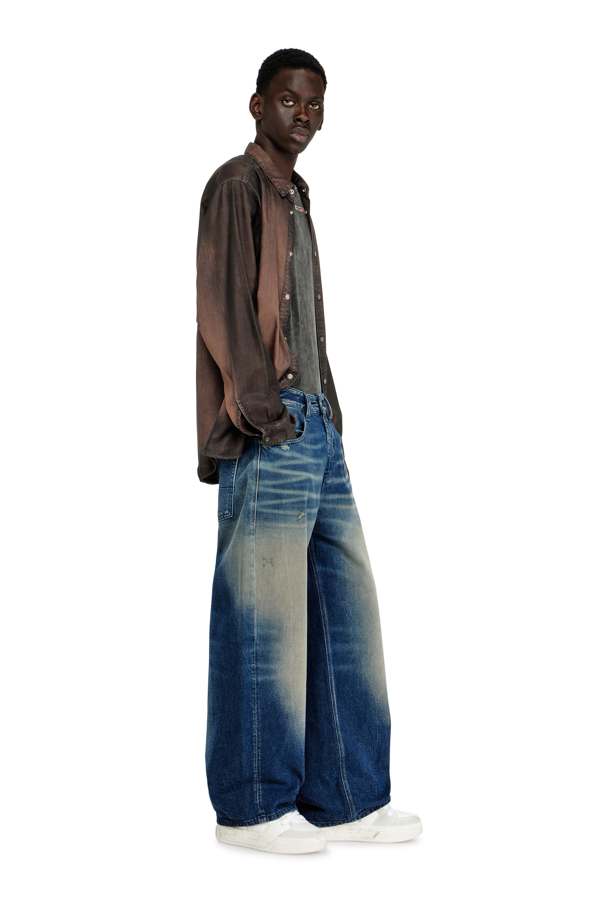 Diesel - Unisex's Relaxed Jeans 1997 D-Enim-M 007DQ, ダークブルー - 2