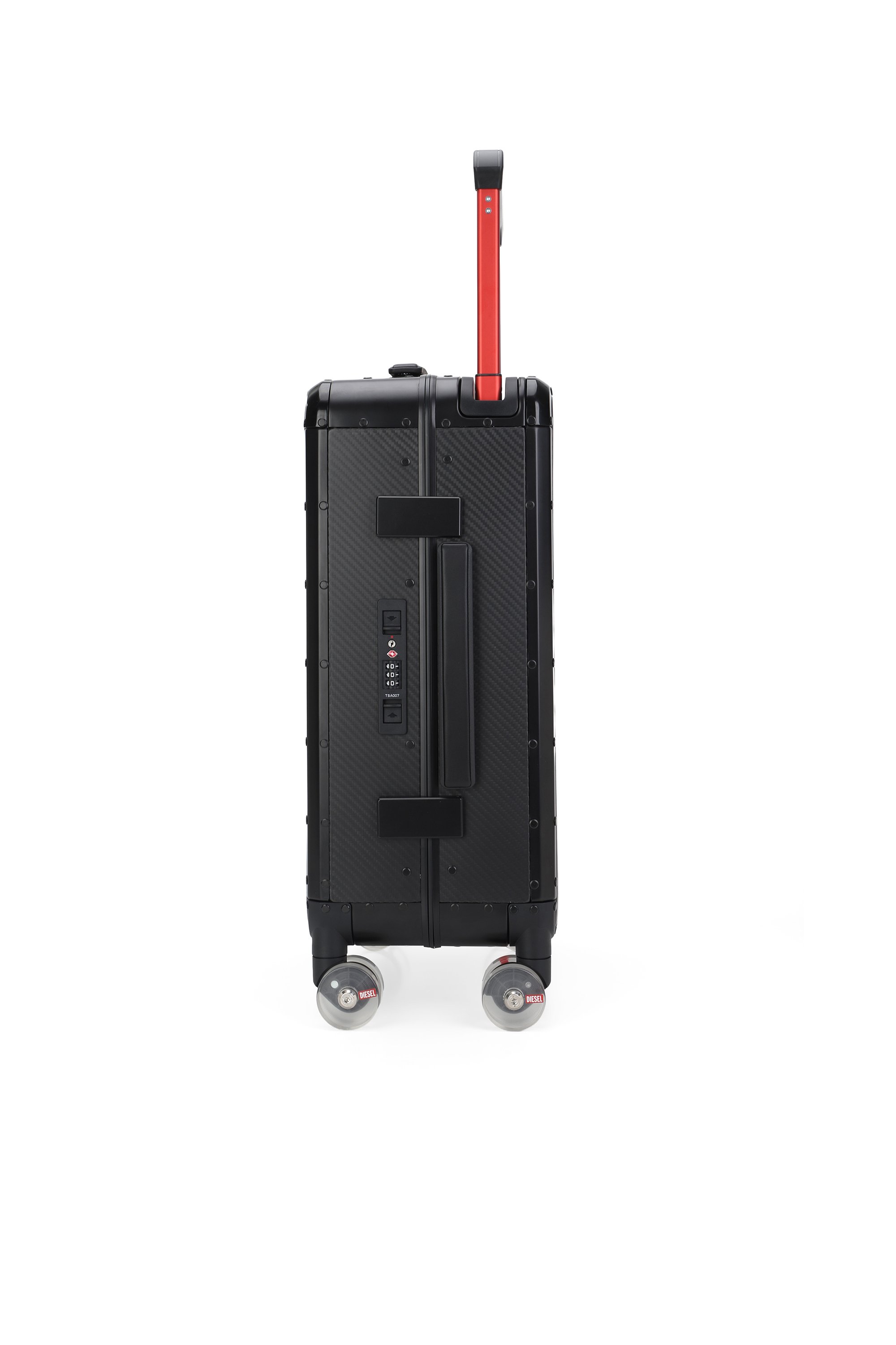 Diesel - DIESEL CARBON FIBER TROLLEY-BLACK- DSL00, Unisex's Carbon Fiber Carry-On Luggage 20" in ブラック - 3