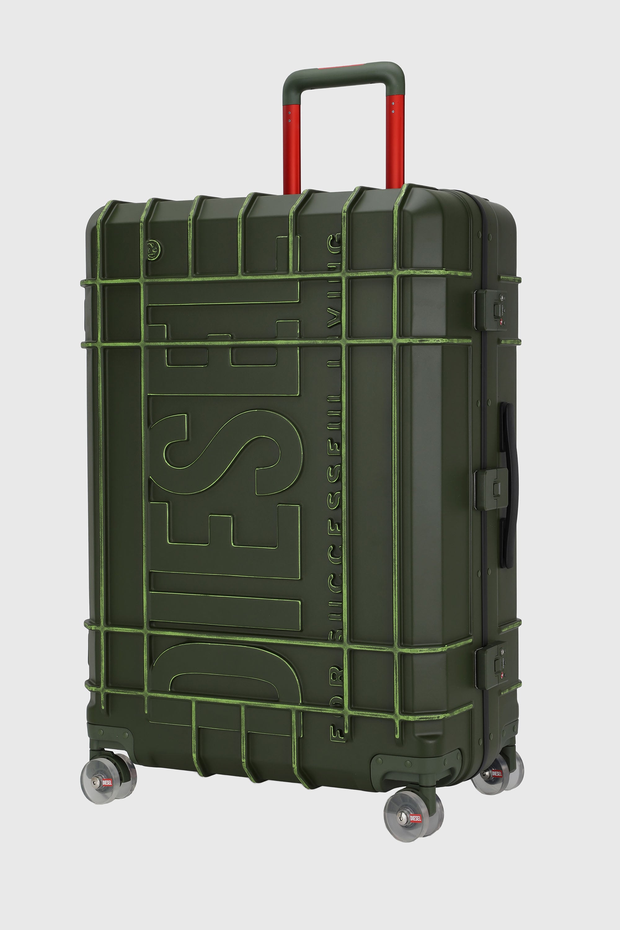 Diesel - DIESEL PC STRONG IMAGE TROLLEY- DSL003, Unisex's Rugged suitcase size L in ミリタリーグリーン - 5