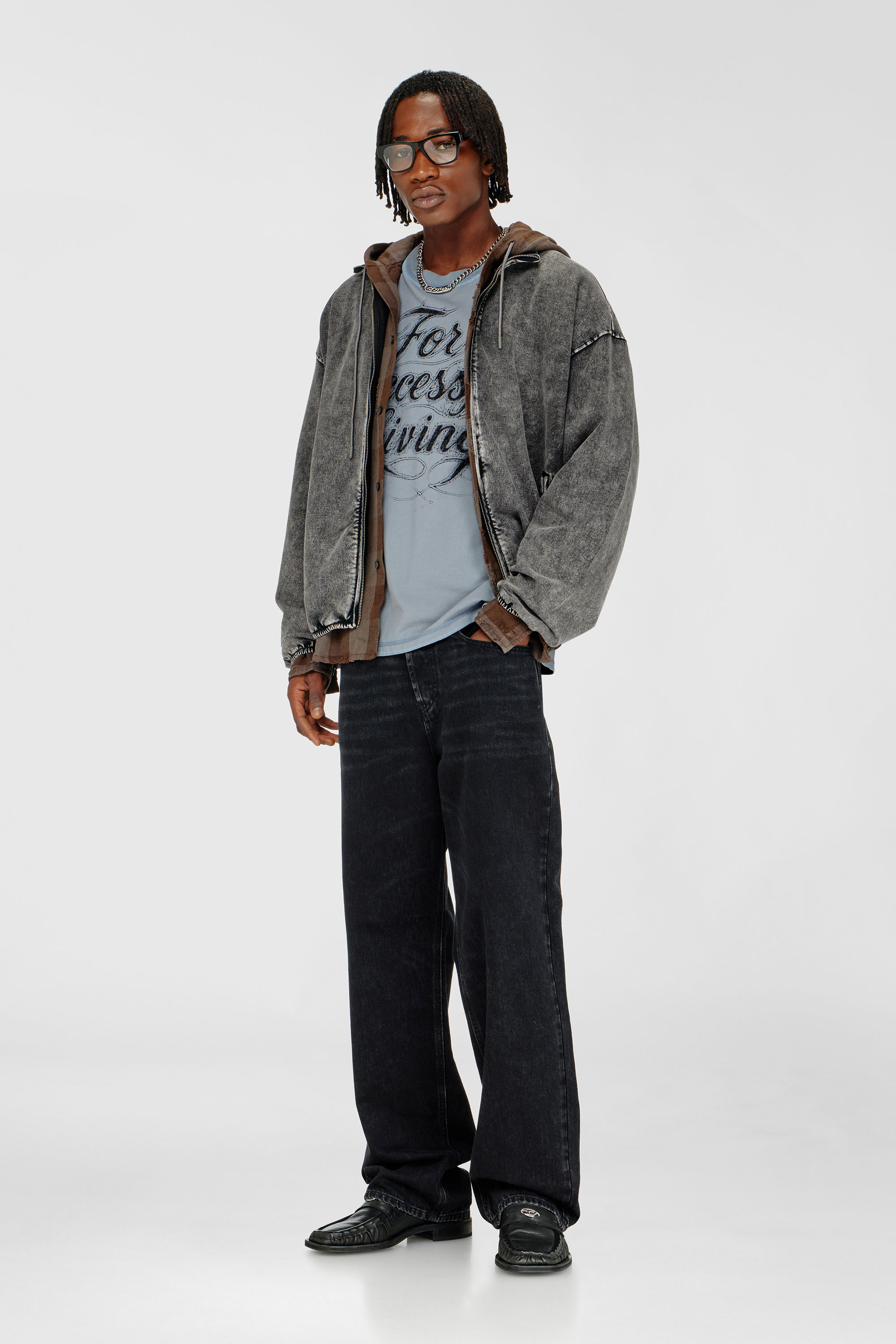 Diesel - S-CORSY, Male's スウェットジャケット in グレー - 1