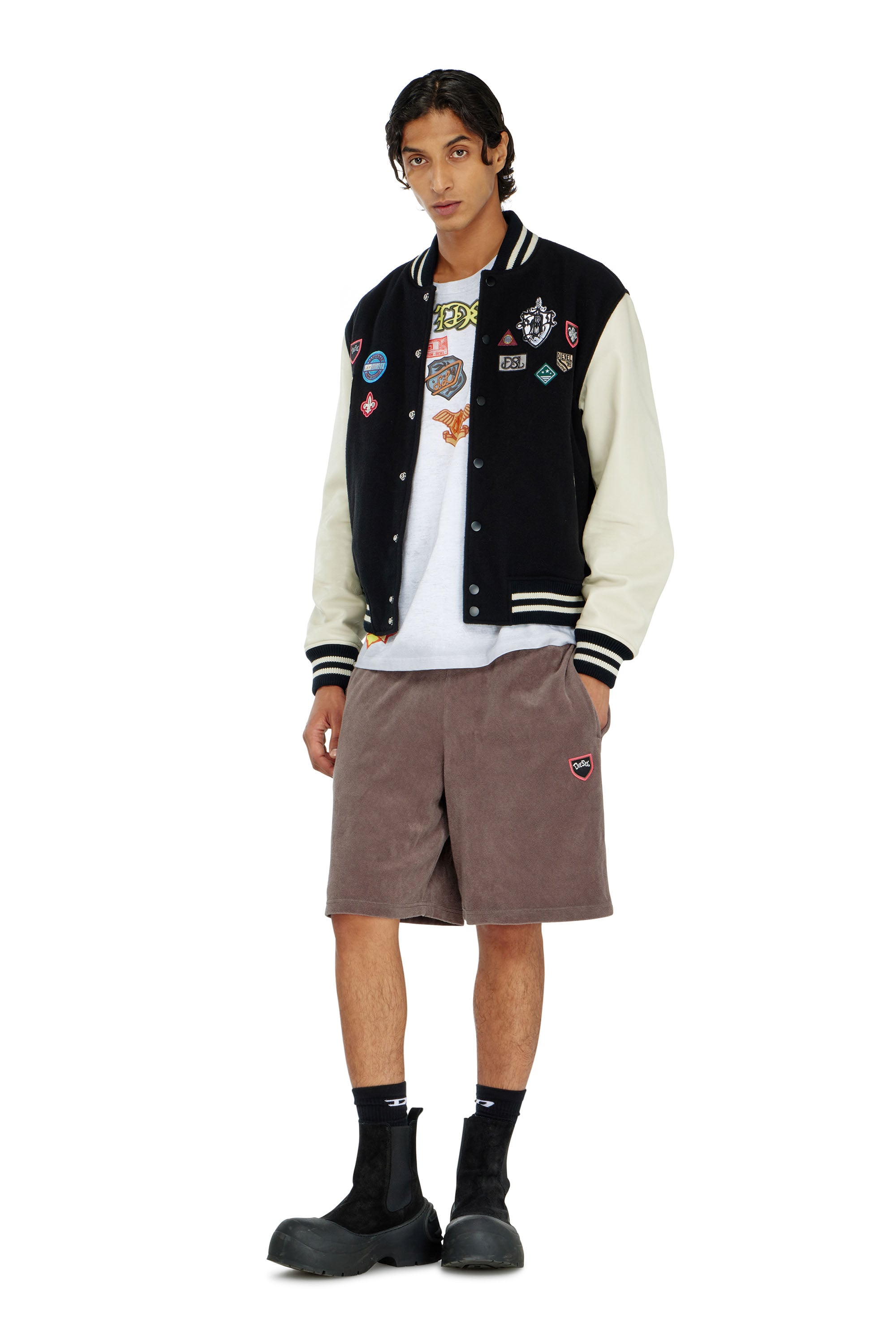Diesel - P-CREW-AA2, Male's ショートパンツ in ライトブラウン - 1
